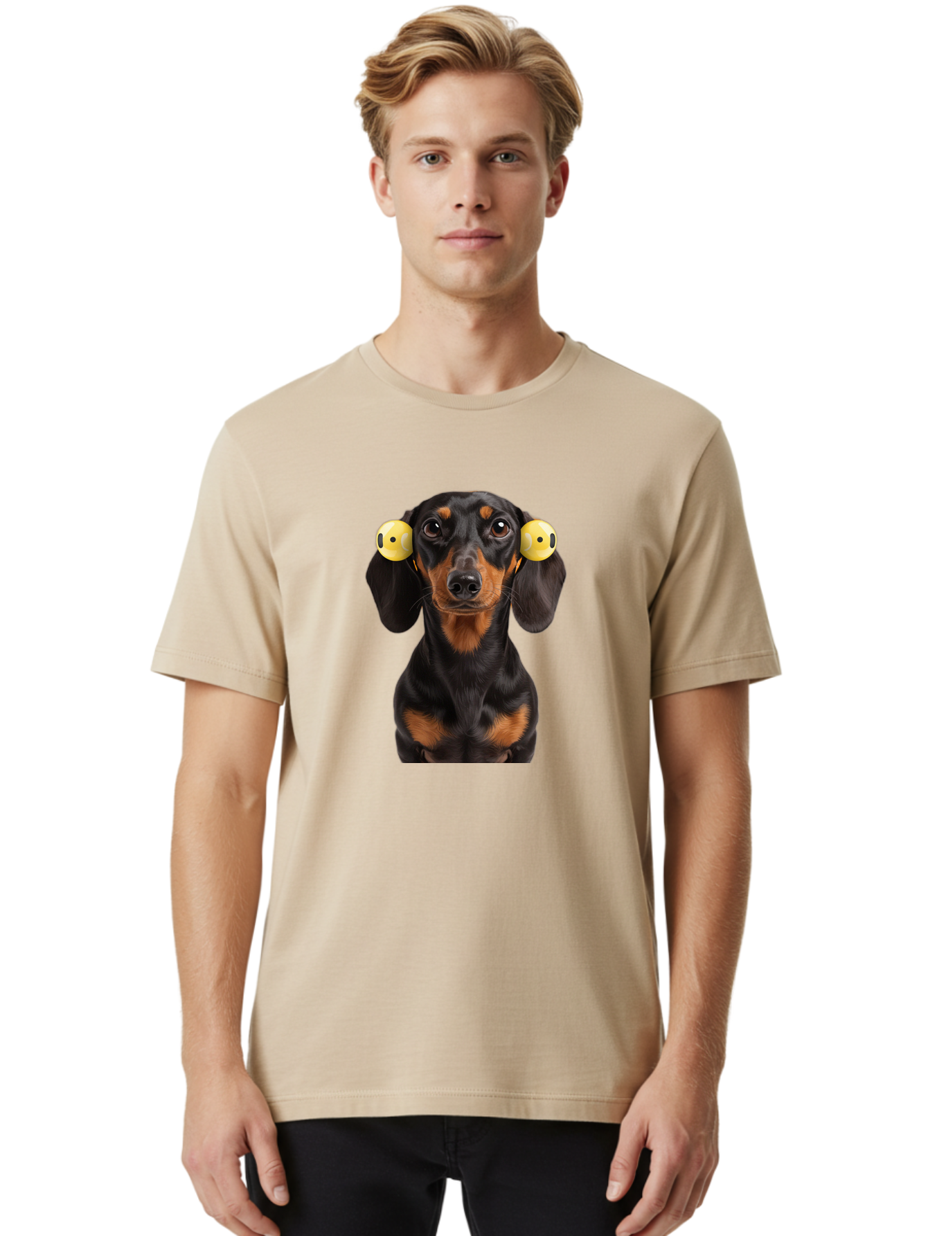 Dachshund-With-Tennis-Balls Men'S Graphic Tee, 100% Cotton, Comfortable Casual Summer Wear, Machine Washable, Vintage Camera, Old Camera, Antique Camera, Black Camera, Classic Photography, Photography Equipment, Nostalgic Device, Film Camera, Bah893