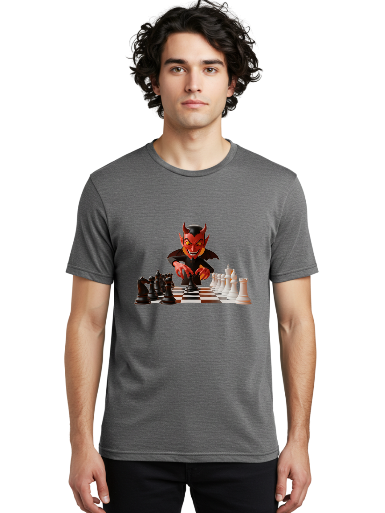 Devil-Playing-Chess Men'S Graphic Tee, 100% Cotton, Comfortable Casual Summer Wear, Machine Washable, Vintage Camera, Old Camera, Antique Camera, Black Camera, Classic Photography, Photography Equipment, Nostalgic Device, Film Camera, Bah902