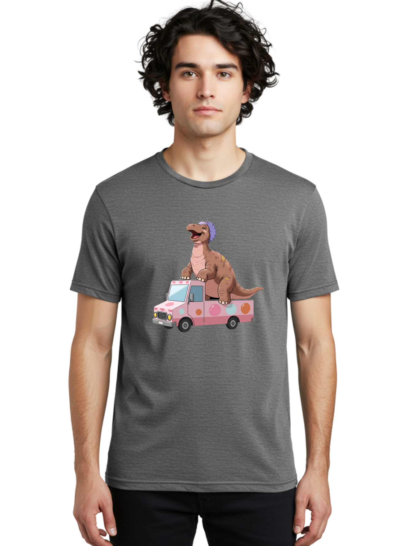 Dino-Ice-Cream-Truck Men'S Graphic Tee, 100% Cotton, Comfortable Casual Summer Wear, Machine Washable, Vintage Camera, Old Camera, Antique Camera, Black Camera, Classic Photography, Photography Equipment, Nostalgic Device, Film Camera, Bah912