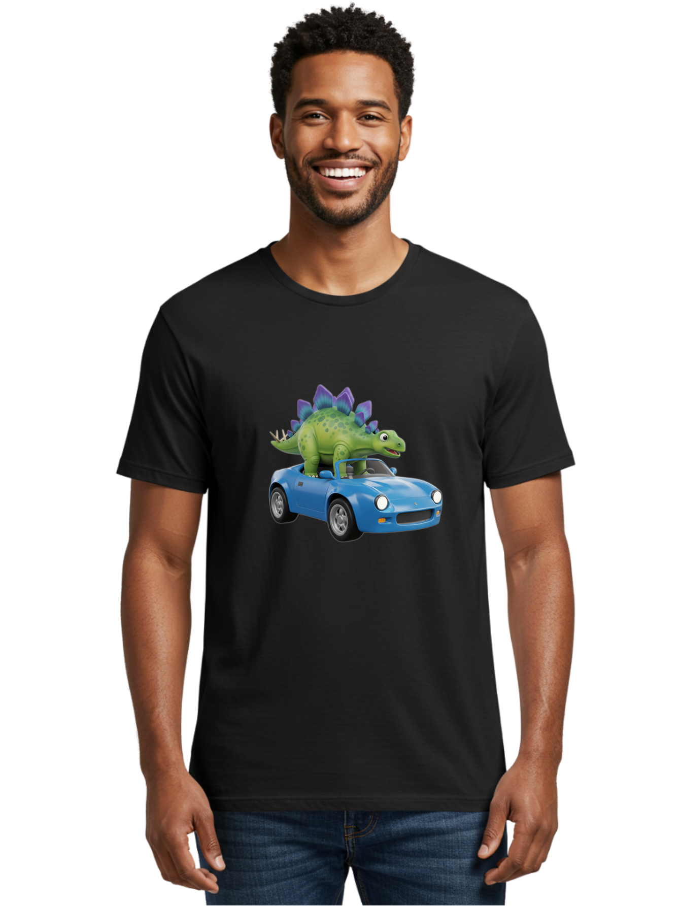 Dino-In-Blue-Car Men'S Graphic Tee, 100% Cotton, Comfortable Casual Summer Wear, Machine Washable, Vintage Camera, Old Camera, Antique Camera, Black Camera, Classic Photography, Photography Equipment, Nostalgic Device, Film Camera, Camera Art Bah914