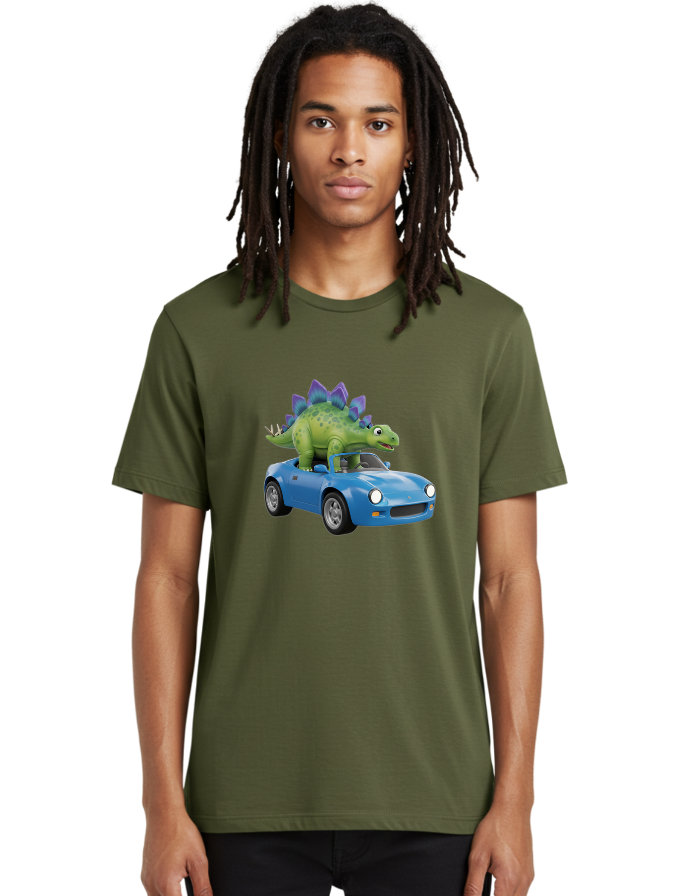 Dino-In-Blue-Car Men'S Graphic Tee, 100% Cotton, Comfortable Casual Summer Wear, Machine Washable, Vintage Camera, Old Camera, Antique Camera, Black Camera, Classic Photography, Photography Equipment, Nostalgic Device, Film Camera, Camera Art Bah914