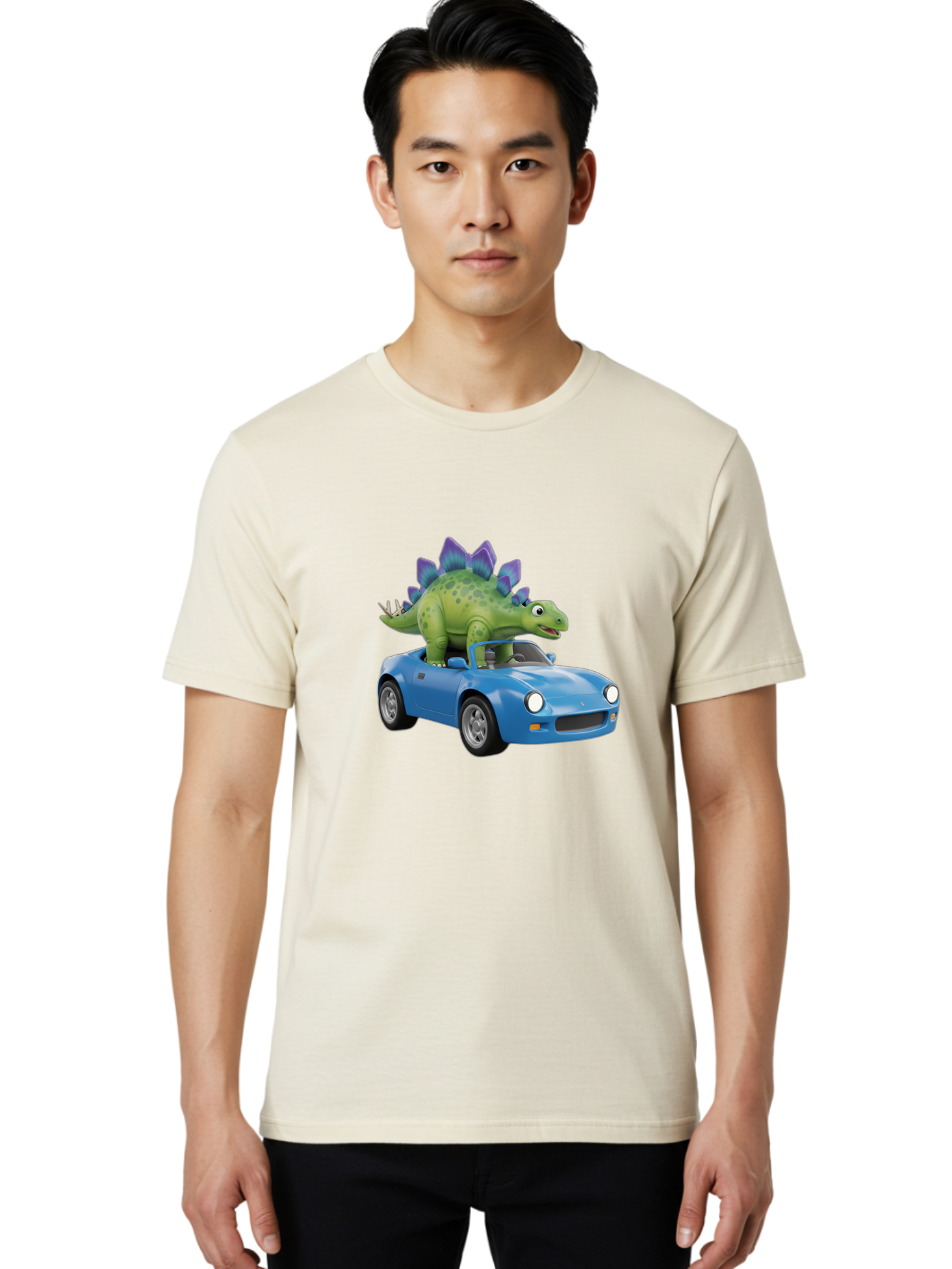Dino-In-Blue-Car Men'S Graphic Tee, 100% Cotton, Comfortable Casual Summer Wear, Machine Washable, Vintage Camera, Old Camera, Antique Camera, Black Camera, Classic Photography, Photography Equipment, Nostalgic Device, Film Camera, Camera Art Bah914