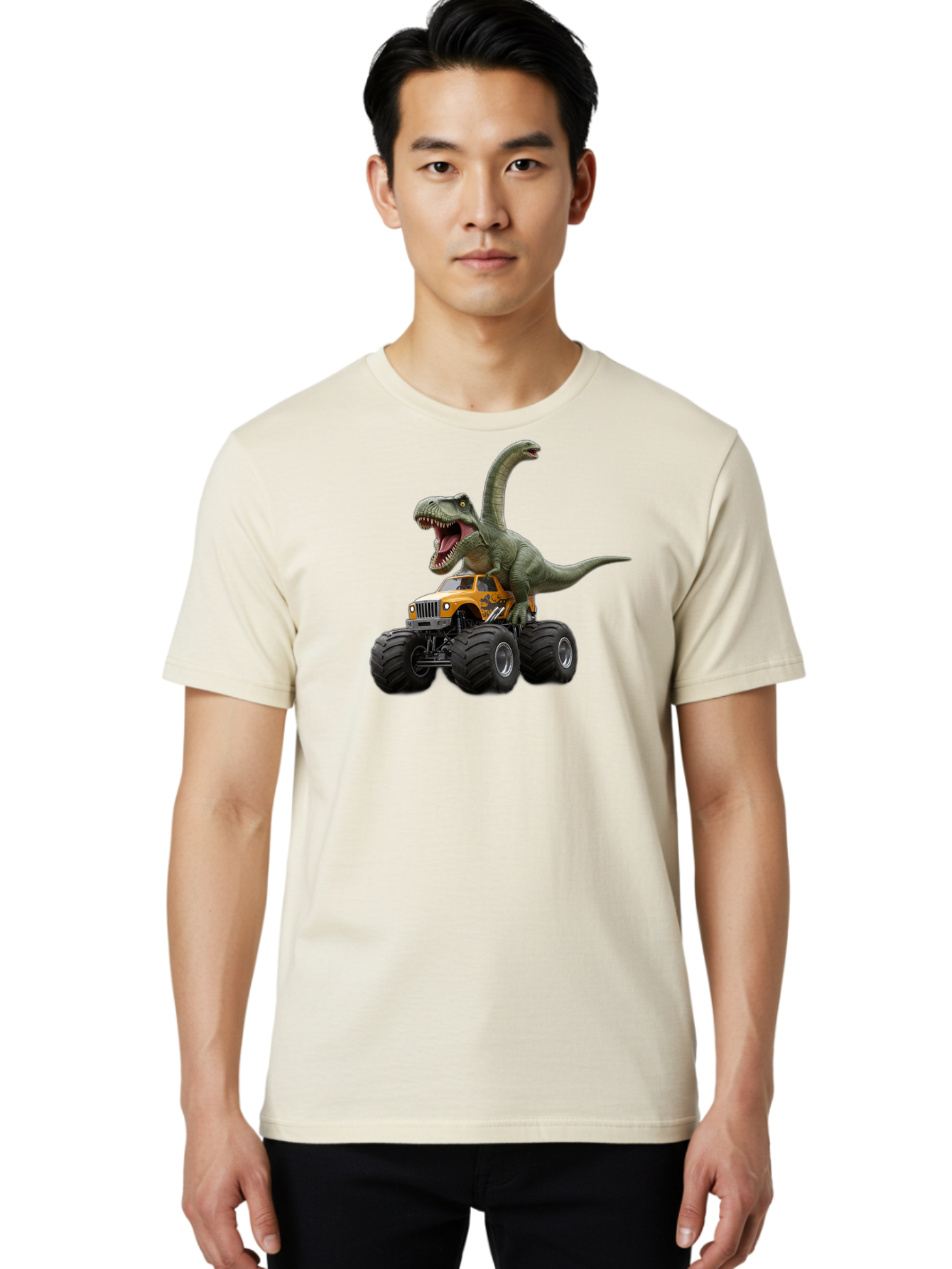 Dino-Truck Men'S Graphic Tee, 100% Cotton, Comfortable Casual Summer Wear, Machine Washable, Vintage Camera, Old Camera, Antique Camera, Black Camera, Classic Photography, Photography Equipment, Nostalgic Device, Film Camera, Camera Art Bah927
