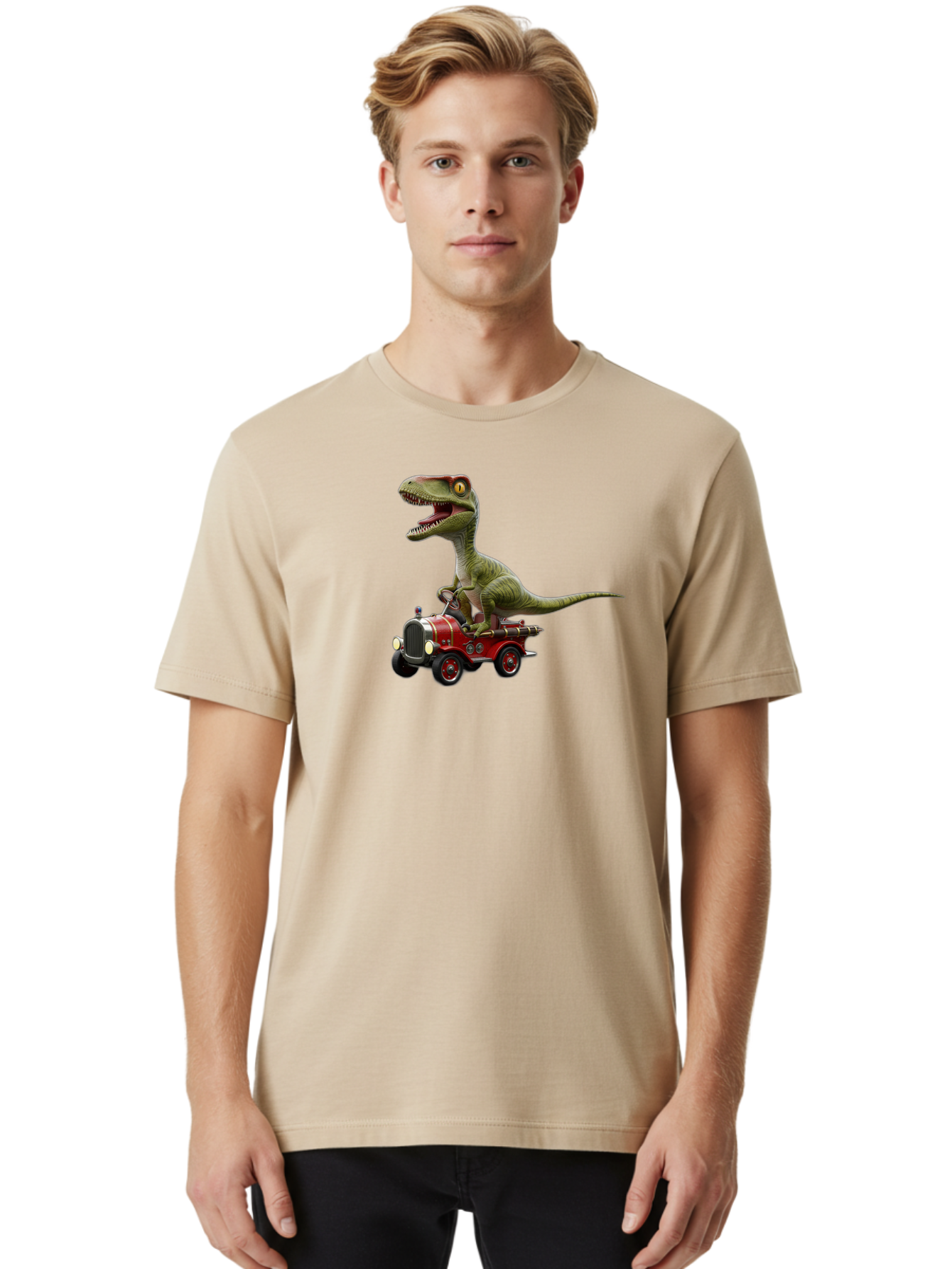 Dinosaur-In-A-Fire-Truck Men'S Graphic Tee, 100% Cotton, Comfortable Casual Summer Wear, Machine Washable, Vintage Camera, Old Camera, Antique Camera, Black Camera, Classic Photography, Photography Equipment, Nostalgic Device, Film Camera, Bah930