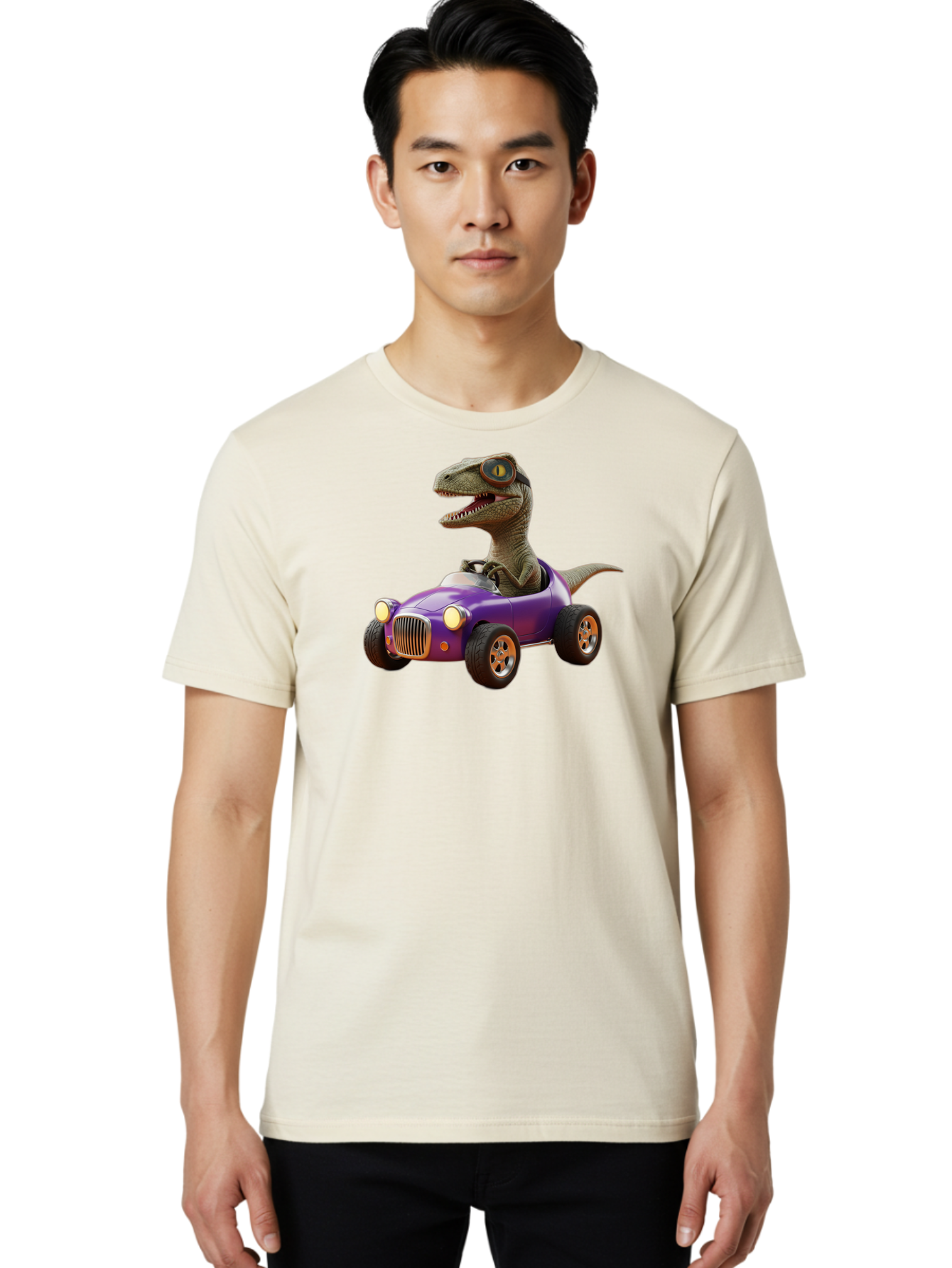 Dinosaur-In-Purple-Car Men'S Graphic Tee, 100% Cotton, Comfortable Casual Summer Wear, Machine Washable, Vintage Camera, Old Camera, Antique Camera, Black Camera, Classic Photography, Photography Equipment, Nostalgic Device, Film Camera, Bah932