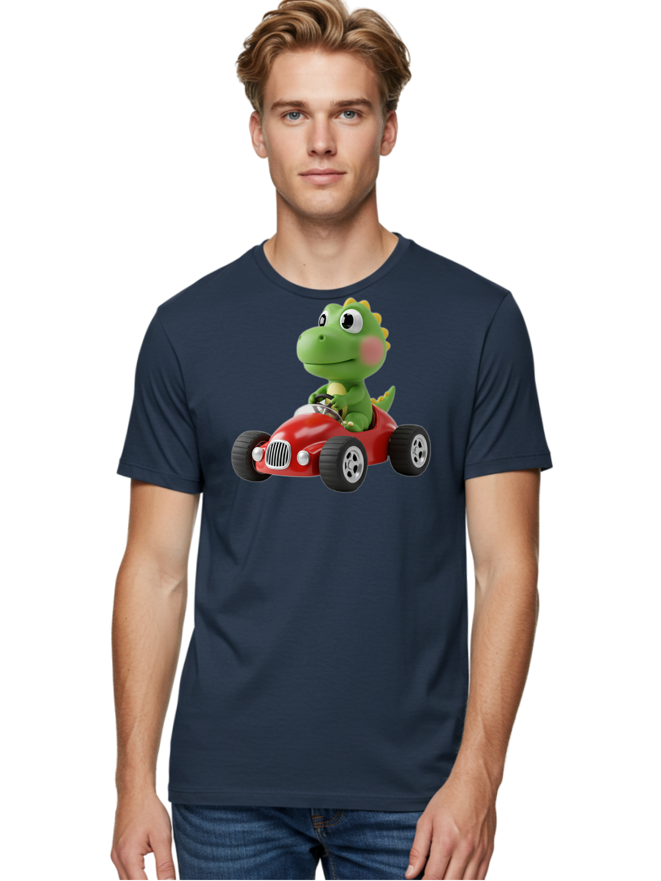 Dinosaur-Racing-Car Men'S Graphic Tee, 100% Cotton, Comfortable Casual Summer Wear, Machine Washable, Vintage Camera, Old Camera, Antique Camera, Black Camera, Classic Photography, Photography Equipment, Nostalgic Device, Film Camera, Bah933