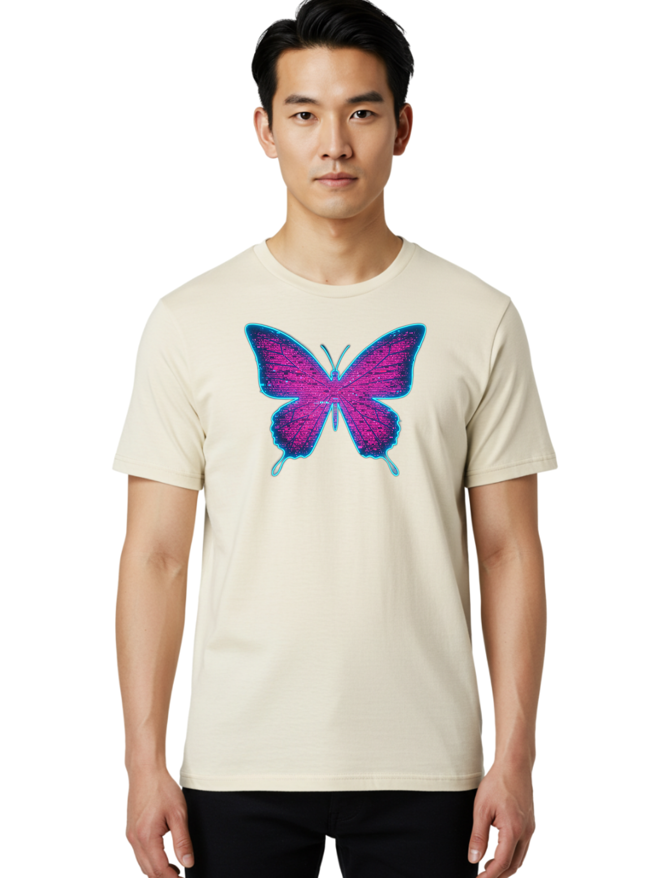 Dna-Butterfly Men'S Graphic Tee, 100% Cotton, Comfortable Casual Summer Wear, Machine Washable, Vintage Camera, Old Camera, Antique Camera, Black Camera, Classic Photography, Photography Equipment, Nostalgic Device, Film Camera, Camera Art Bah937