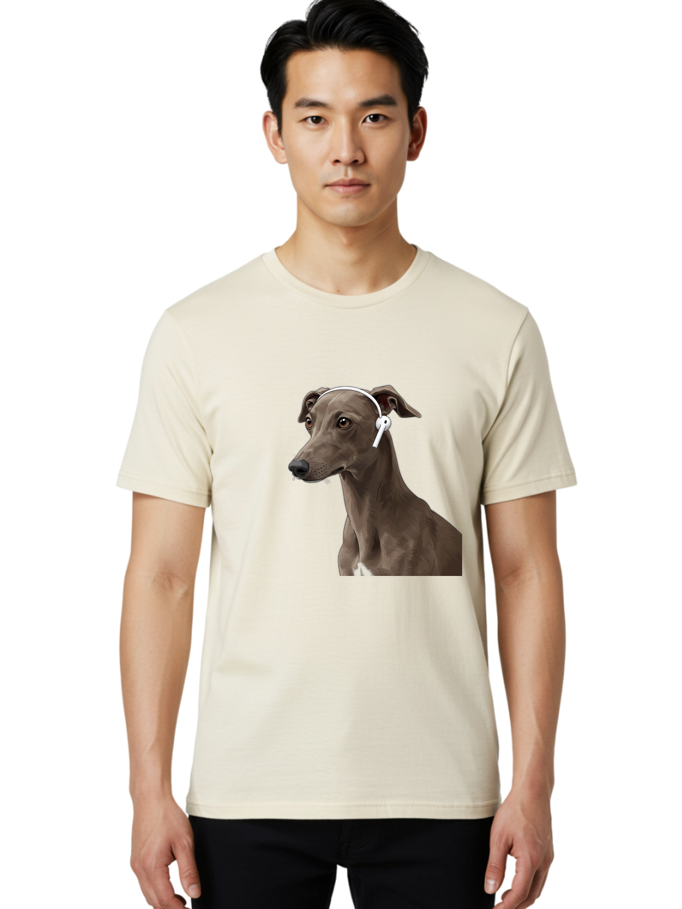 Dog-Wearing-Headphones Men'S Graphic Tee, 100% Cotton, Comfortable Casual Summer Wear, Machine Washable, Vintage Camera, Old Camera, Antique Camera, Black Camera, Classic Photography, Photography Equipment, Nostalgic Device, Film Camera, Bah945
