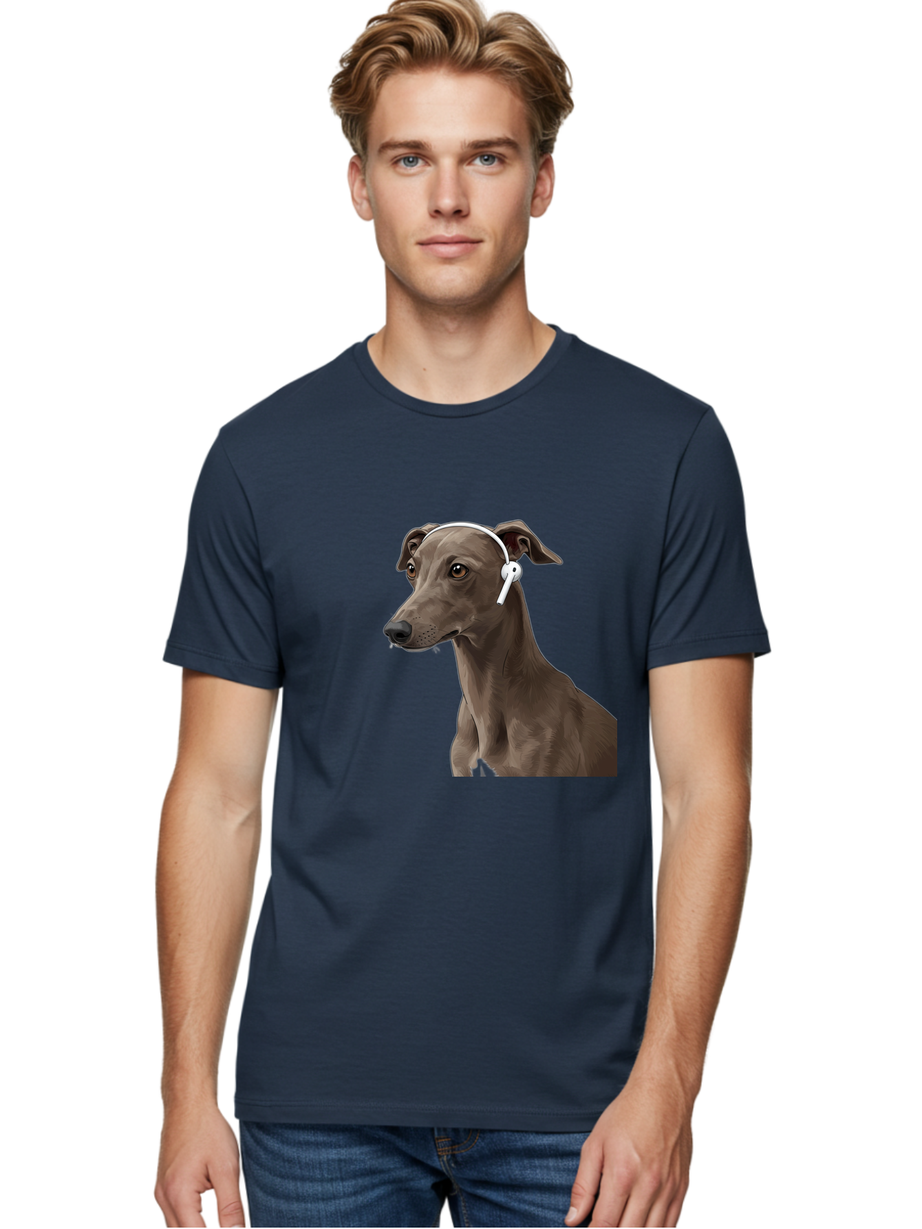 Dog-Wearing-Headphones Men'S Graphic Tee, 100% Cotton, Comfortable Casual Summer Wear, Machine Washable, Vintage Camera, Old Camera, Antique Camera, Black Camera, Classic Photography, Photography Equipment, Nostalgic Device, Film Camera, Bah945