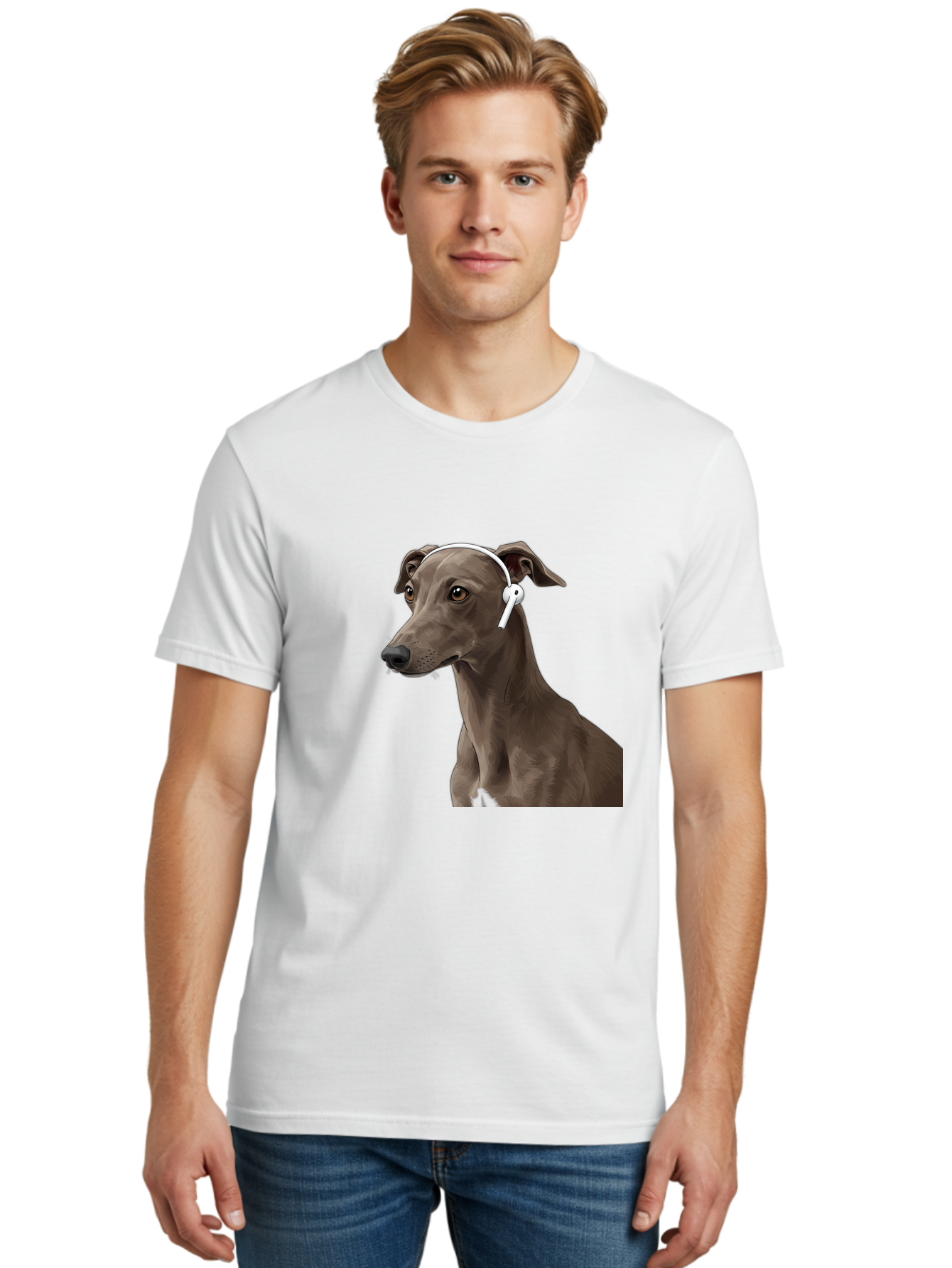 Dog-Wearing-Headphones Men'S Graphic Tee, 100% Cotton, Comfortable Casual Summer Wear, Machine Washable, Vintage Camera, Old Camera, Antique Camera, Black Camera, Classic Photography, Photography Equipment, Nostalgic Device, Film Camera, Bah945