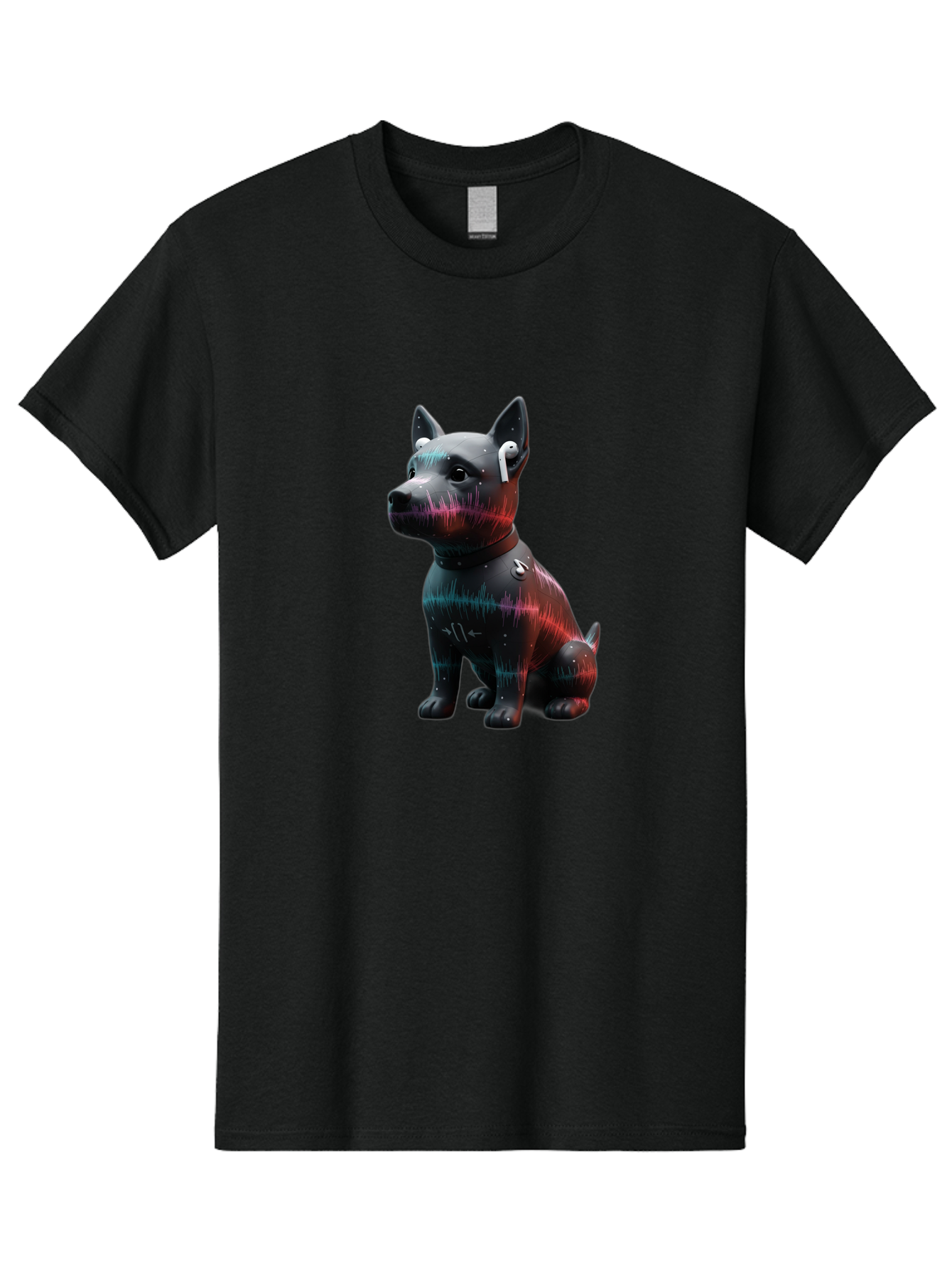 Dog-Wearing-Wireless-Earphones Men'S Graphic Tee, 100% Cotton, Comfortable Casual Summer Wear, Machine Washable, Vintage Camera, Old Camera, Antique Camera, Black Camera, Classic Photography, Photography Equipment, Nostalgic Device, Bah946