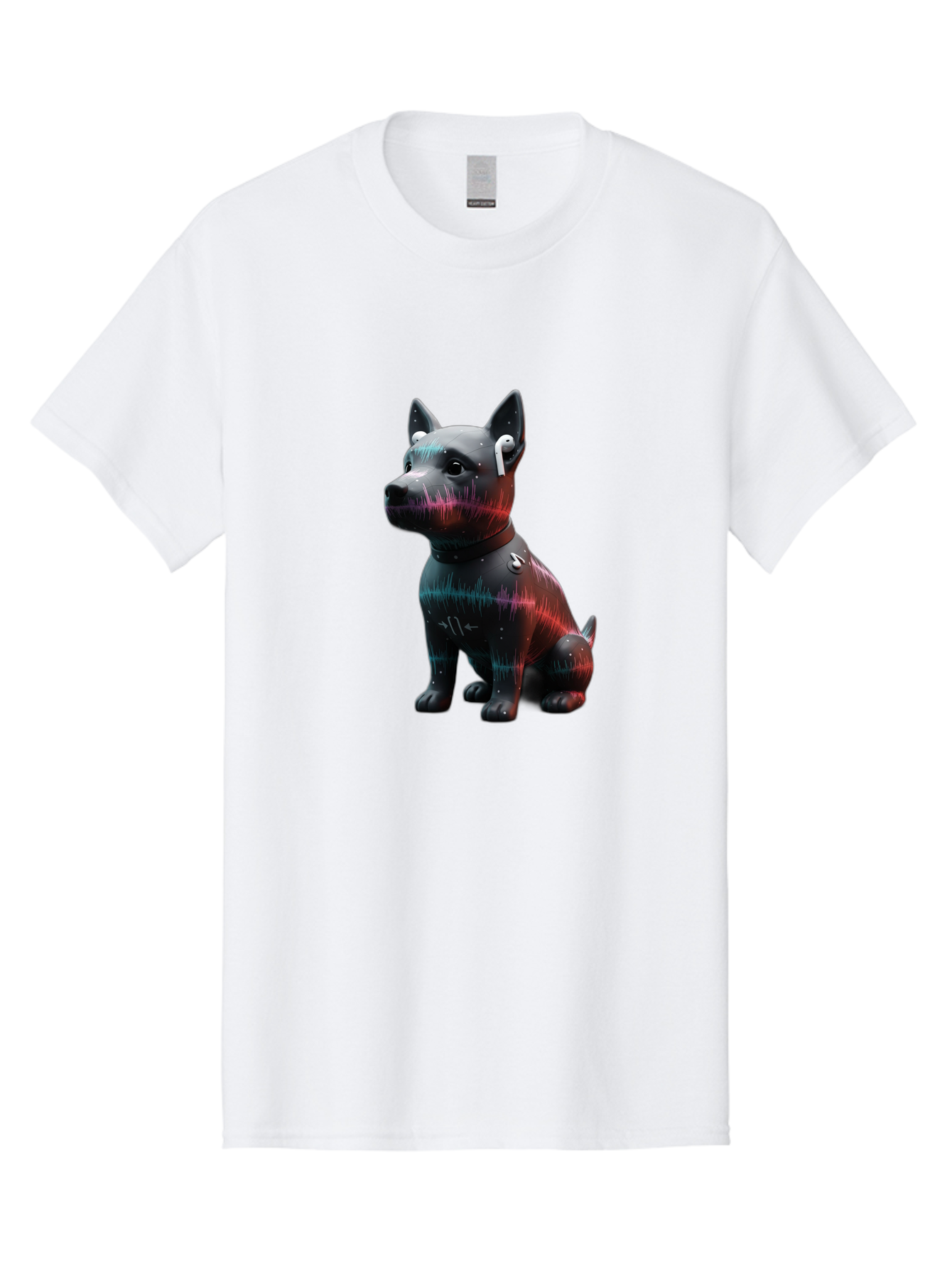 Dog-Wearing-Wireless-Earphones Men'S Graphic Tee, 100% Cotton, Comfortable Casual Summer Wear, Machine Washable, Vintage Camera, Old Camera, Antique Camera, Black Camera, Classic Photography, Photography Equipment, Nostalgic Device, Bah946