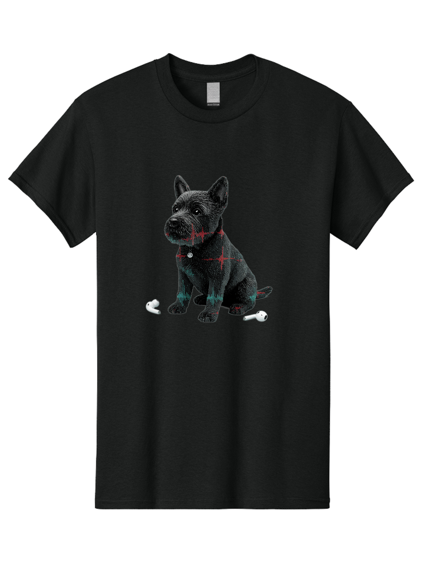 Dog-With-Earbuds Men'S Graphic Tee, 100% Cotton, Comfortable Casual Summer Wear, Machine Washable, Vintage Camera, Old Camera, Antique Camera, Black Camera, Classic Photography, Photography Equipment, Nostalgic Device, Film Camera, Camera Art Bah947