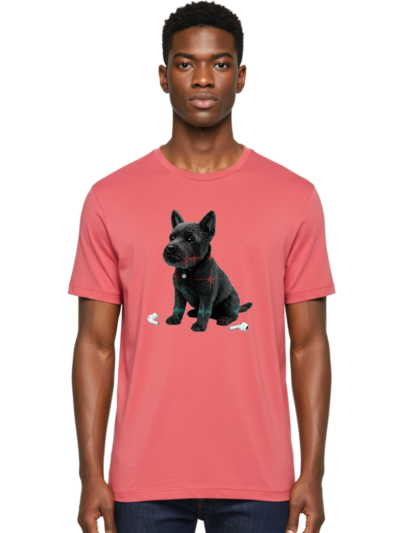 Dog-With-Earbuds Men'S Graphic Tee, 100% Cotton, Comfortable Casual Summer Wear, Machine Washable, Vintage Camera, Old Camera, Antique Camera, Black Camera, Classic Photography, Photography Equipment, Nostalgic Device, Film Camera, Camera Art Bah947