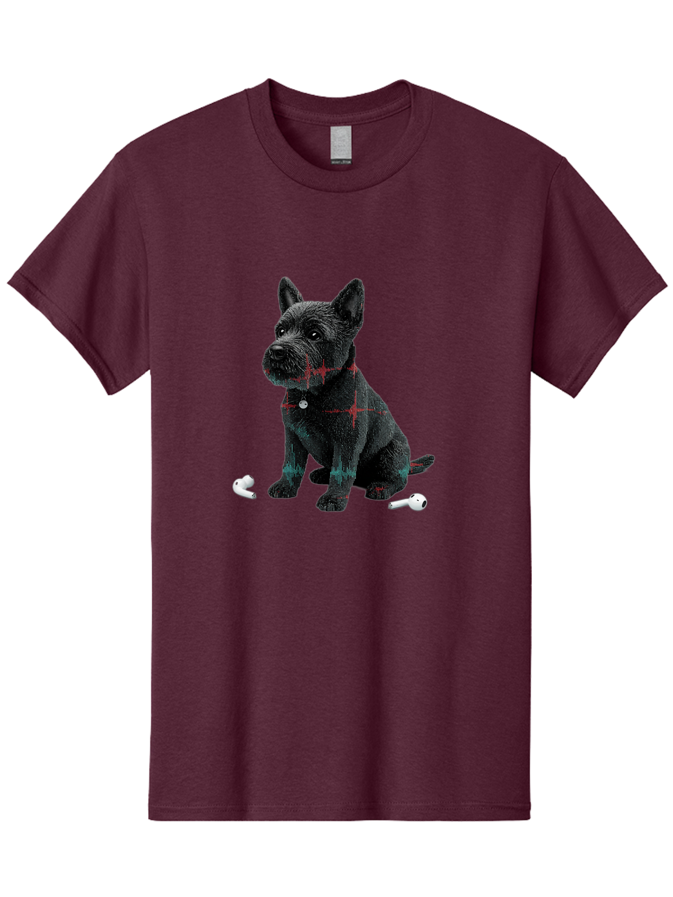 Dog-With-Earbuds Men'S Graphic Tee, 100% Cotton, Comfortable Casual Summer Wear, Machine Washable, Vintage Camera, Old Camera, Antique Camera, Black Camera, Classic Photography, Photography Equipment, Nostalgic Device, Film Camera, Camera Art Bah947