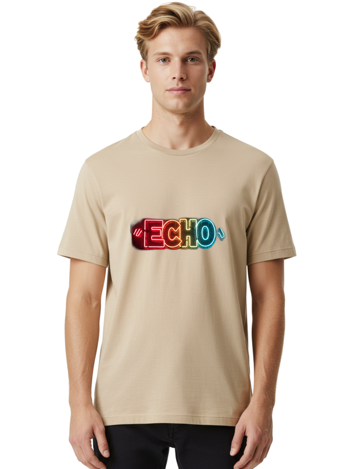 Echo Men'S Graphic Tee, 100% Cotton, Comfortable Casual Summer Wear, Machine Washable, Vintage Camera, Old Camera, Antique Camera, Black Camera, Classic Photography, Photography Equipment, Nostalgic Device, Film Camera, Camera Art Bah956