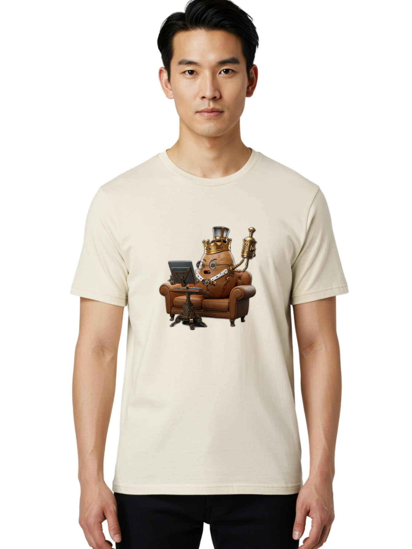 Egg-King-2 Men'S Graphic Tee, 100% Cotton, Comfortable Casual Summer Wear, Machine Washable, Vintage Camera, Old Camera, Antique Camera, Black Camera, Classic Photography, Photography Equipment, Nostalgic Device, Film Camera, Camera Art Bah960