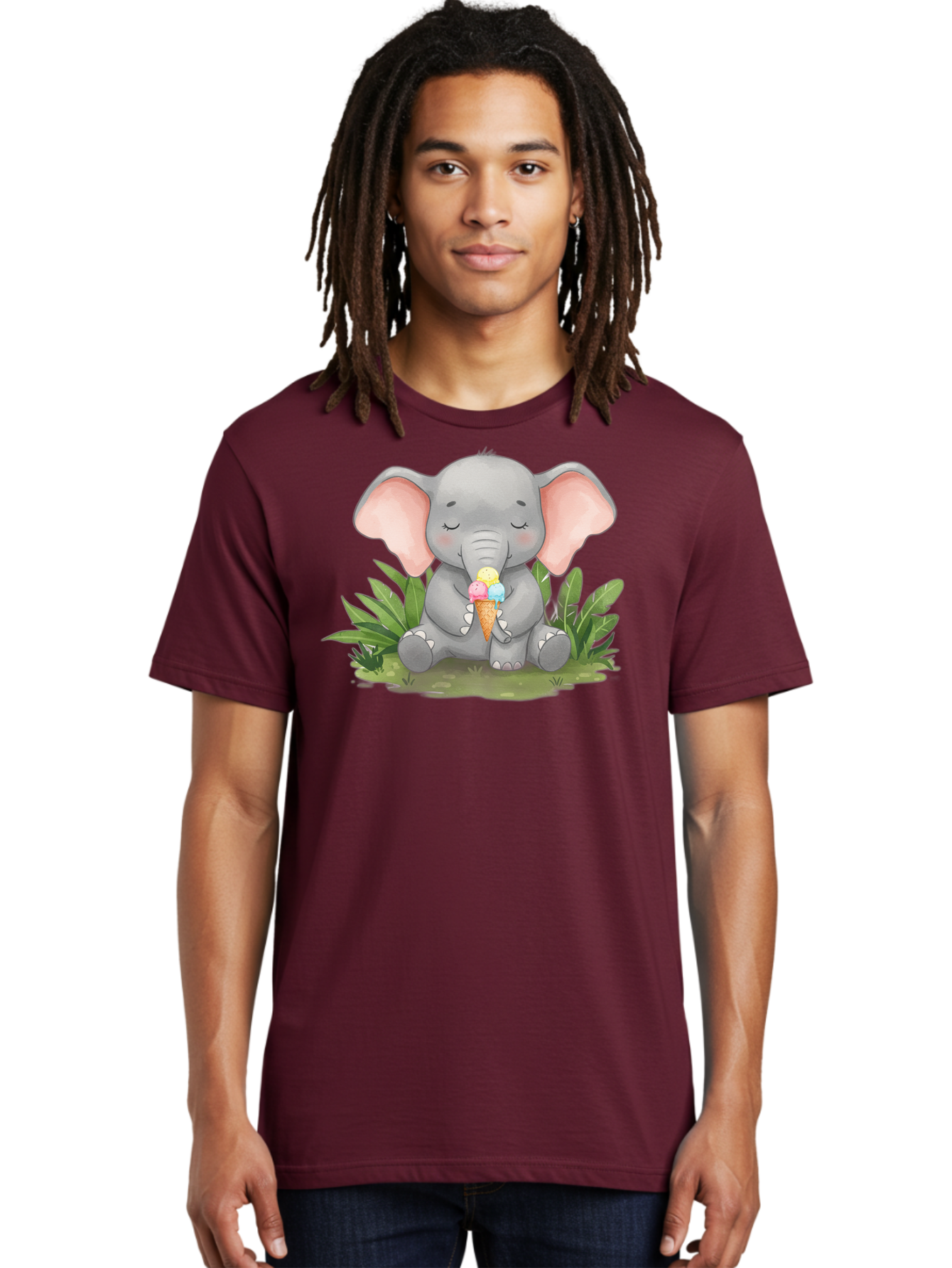 Elephant-With-Ice-Cream Men'S Graphic Tee, 100% Cotton, Comfortable Casual Summer Wear, Machine Washable, Vintage Camera, Old Camera, Antique Camera, Black Camera, Classic Photography, Photography Equipment, Nostalgic Device, Film Camera, Bah973