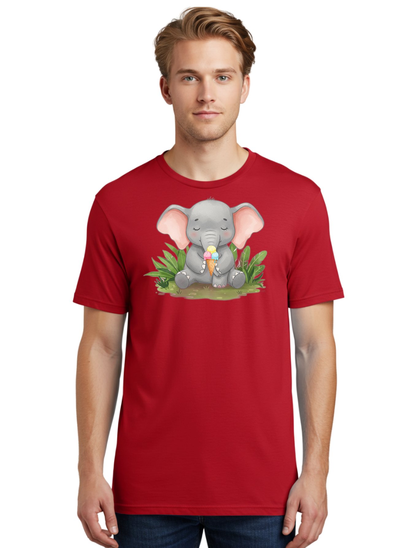 Elephant-With-Ice-Cream Men'S Graphic Tee, 100% Cotton, Comfortable Casual Summer Wear, Machine Washable, Vintage Camera, Old Camera, Antique Camera, Black Camera, Classic Photography, Photography Equipment, Nostalgic Device, Film Camera, Bah973