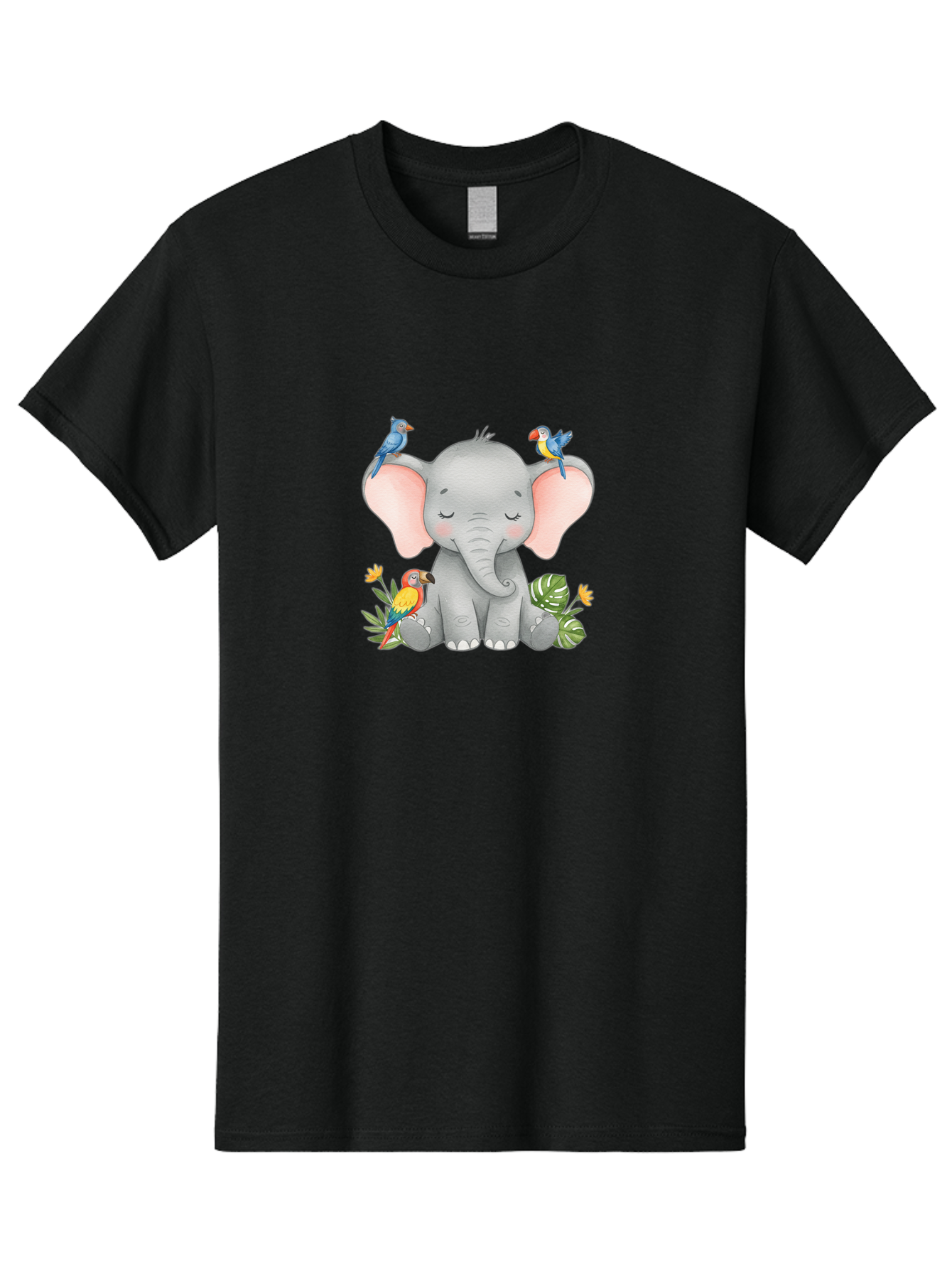 Elephant-With-Parrots Men'S Graphic Tee, 100% Cotton, Comfortable Casual Summer Wear, Machine Washable, Vintage Camera, Old Camera, Antique Camera, Black Camera, Classic Photography, Photography Equipment, Nostalgic Device, Film Camera, Bah974
