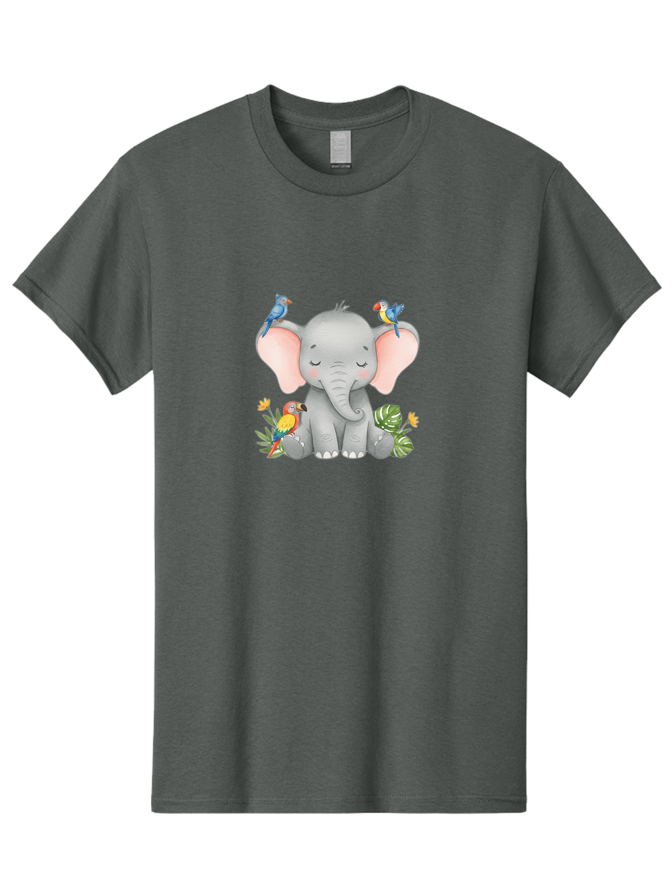 Elephant-With-Parrots Men'S Graphic Tee, 100% Cotton, Comfortable Casual Summer Wear, Machine Washable, Vintage Camera, Old Camera, Antique Camera, Black Camera, Classic Photography, Photography Equipment, Nostalgic Device, Film Camera, Bah974