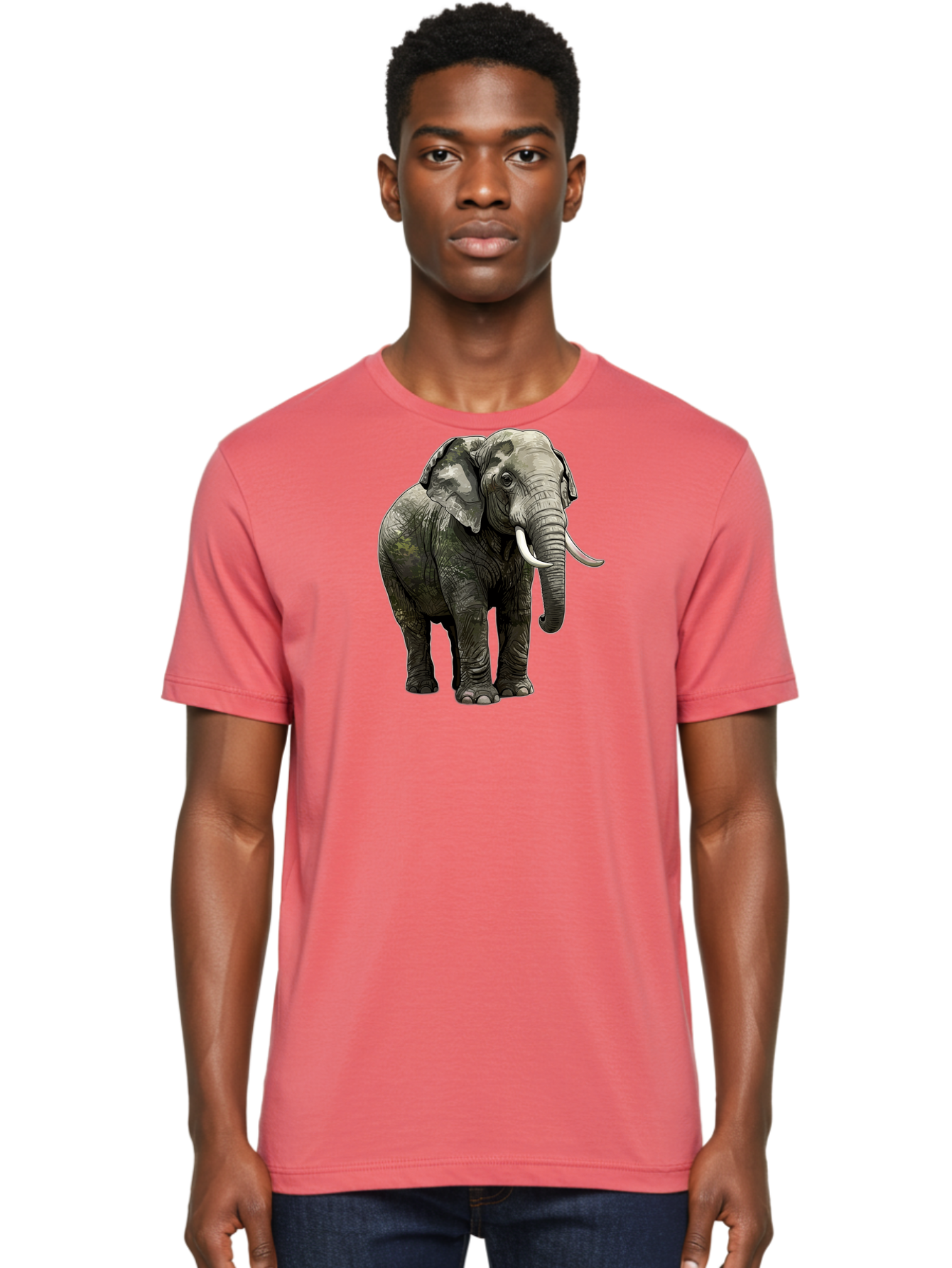 Elephant Men'S Graphic Tee, 100% Cotton, Comfortable Casual Summer Wear, Machine Washable, Vintage Camera, Old Camera, Antique Camera, Black Camera, Classic Photography, Photography Equipment, Nostalgic Device, Film Camera, Camera Art Bah976