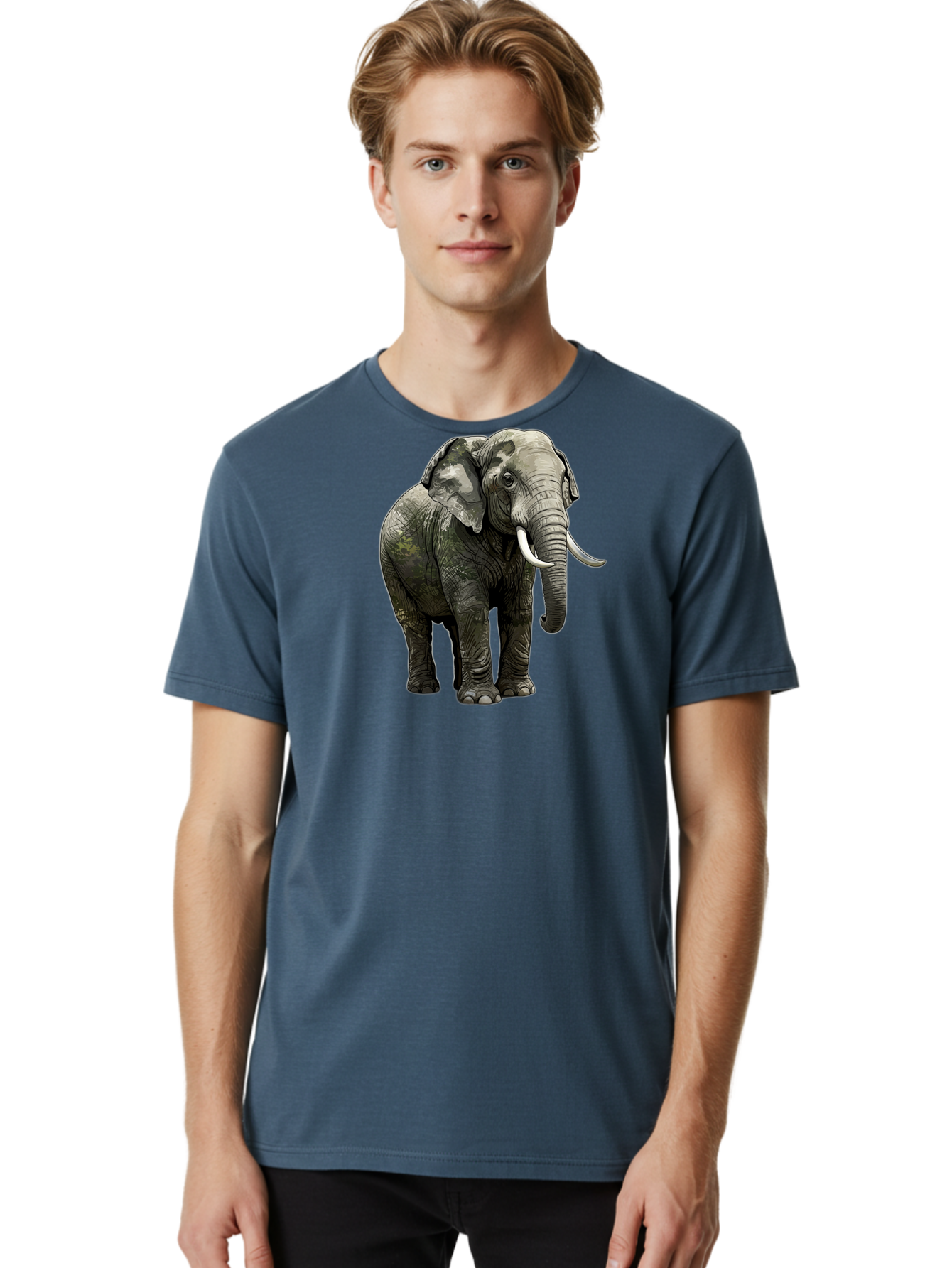 Elephant Men'S Graphic Tee, 100% Cotton, Comfortable Casual Summer Wear, Machine Washable, Vintage Camera, Old Camera, Antique Camera, Black Camera, Classic Photography, Photography Equipment, Nostalgic Device, Film Camera, Camera Art Bah976