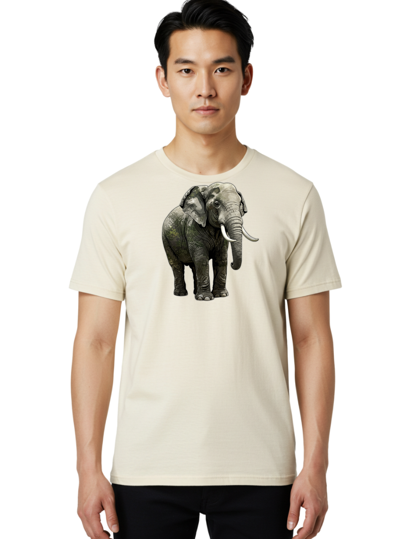 Elephant Men'S Graphic Tee, 100% Cotton, Comfortable Casual Summer Wear, Machine Washable, Vintage Camera, Old Camera, Antique Camera, Black Camera, Classic Photography, Photography Equipment, Nostalgic Device, Film Camera, Camera Art Bah976