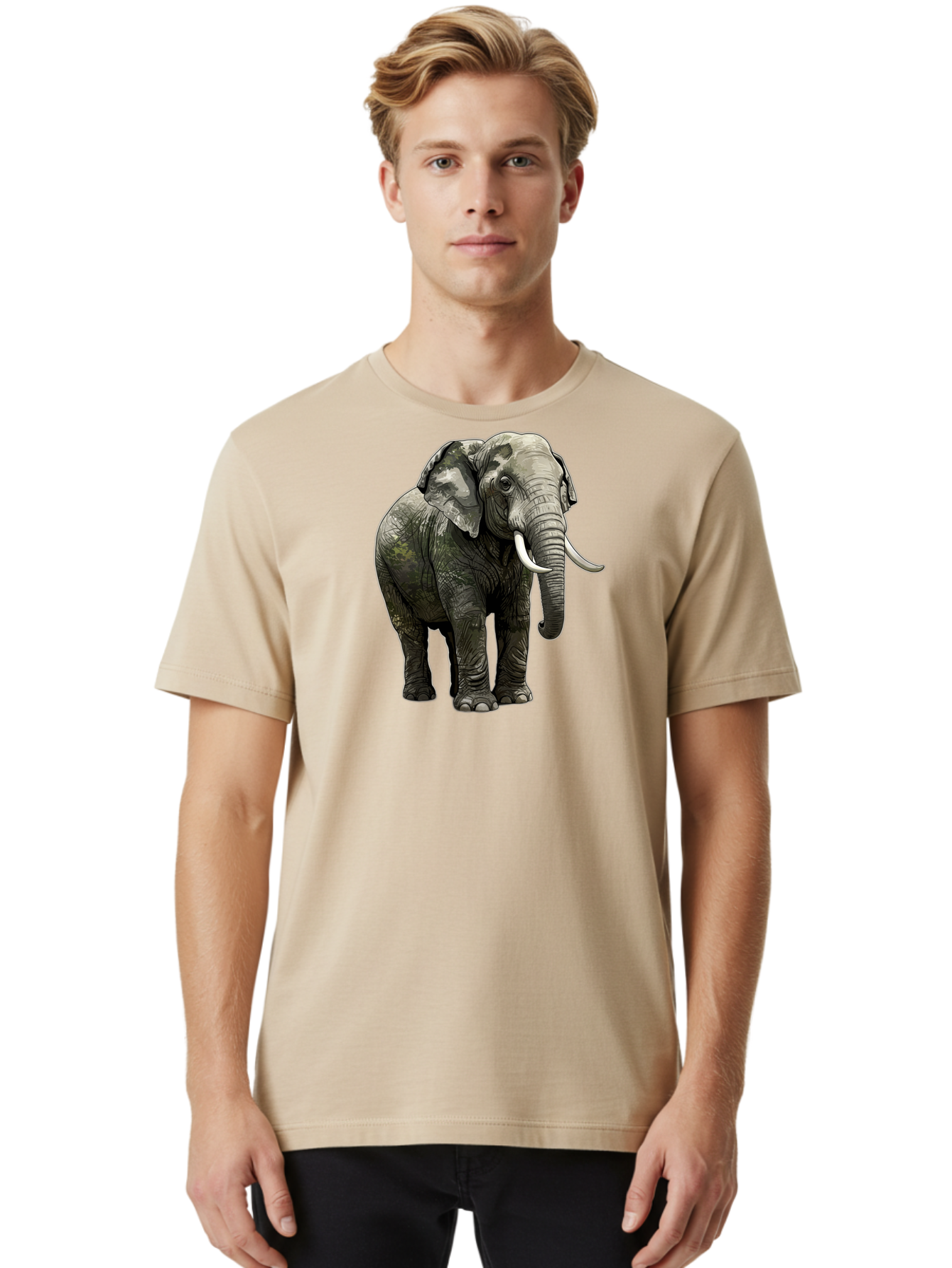 Elephant Men'S Graphic Tee, 100% Cotton, Comfortable Casual Summer Wear, Machine Washable, Vintage Camera, Old Camera, Antique Camera, Black Camera, Classic Photography, Photography Equipment, Nostalgic Device, Film Camera, Camera Art Bah976