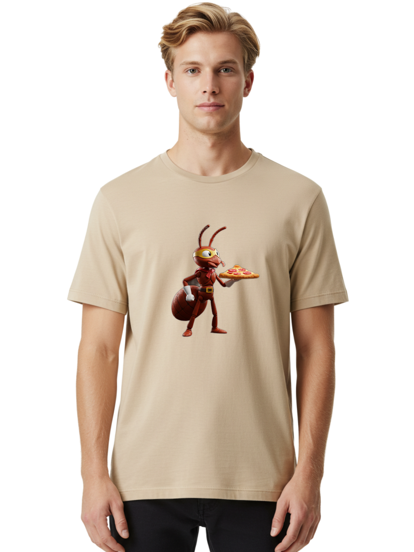 Flik-Holding-Pizza Men'S Graphic Tee, 100% Cotton, Comfortable Casual Summer Wear, Machine Washable, Vintage Camera, Old Camera, Antique Camera, Black Camera, Classic Photography, Photography Equipment, Nostalgic Device, Film Camera, Bah995