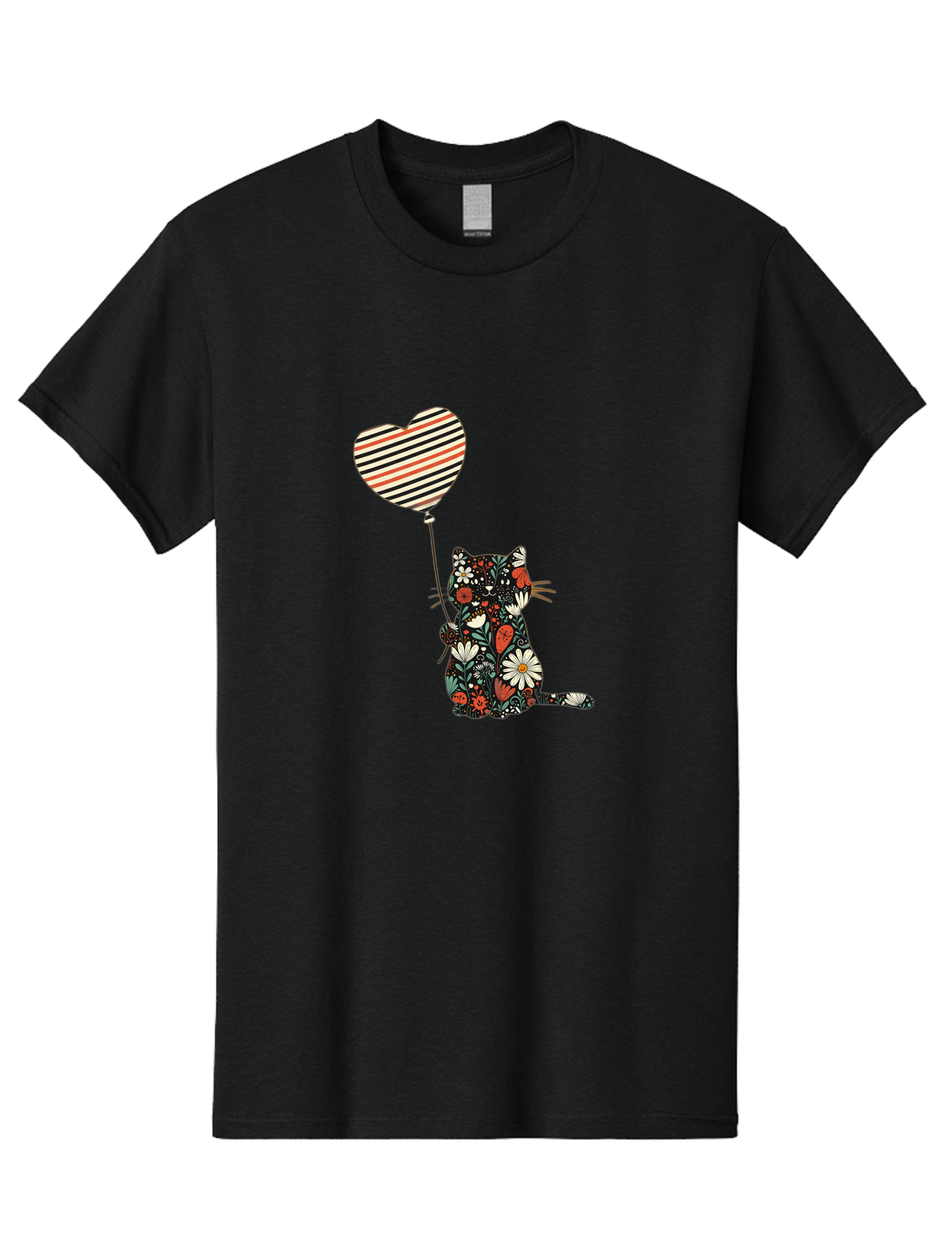 Floral-Cat-Heart-Balloon Men'S Graphic Tee, 100% Cotton, Comfortable Casual Summer Wear, Machine Washable, Vintage Camera, Old Camera, Antique Camera, Black Camera, Classic Photography, Photography Equipment, Nostalgic Device, Film Camera, Bah997