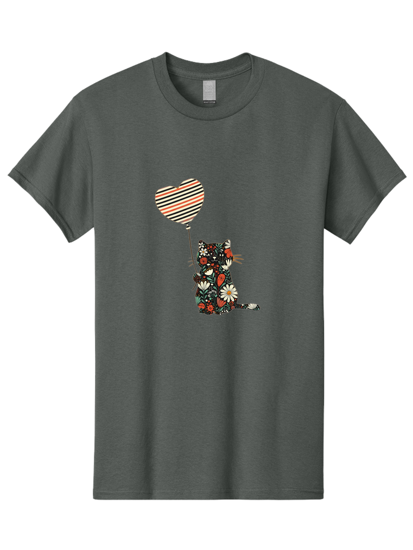 Floral-Cat-Heart-Balloon Men'S Graphic Tee, 100% Cotton, Comfortable Casual Summer Wear, Machine Washable, Vintage Camera, Old Camera, Antique Camera, Black Camera, Classic Photography, Photography Equipment, Nostalgic Device, Film Camera, Bah997
