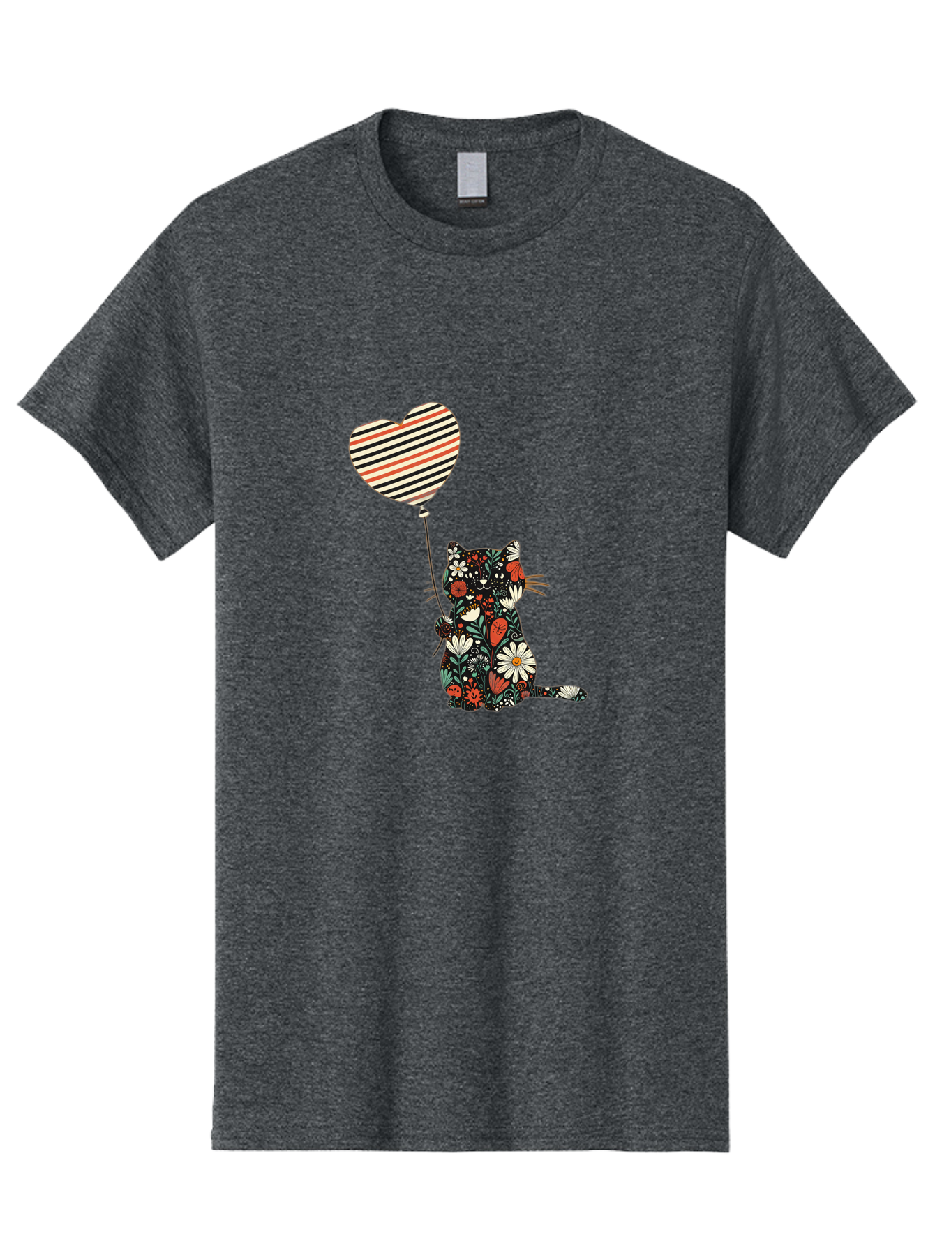 Floral-Cat-Heart-Balloon Men'S Graphic Tee, 100% Cotton, Comfortable Casual Summer Wear, Machine Washable, Vintage Camera, Old Camera, Antique Camera, Black Camera, Classic Photography, Photography Equipment, Nostalgic Device, Film Camera, Bah997