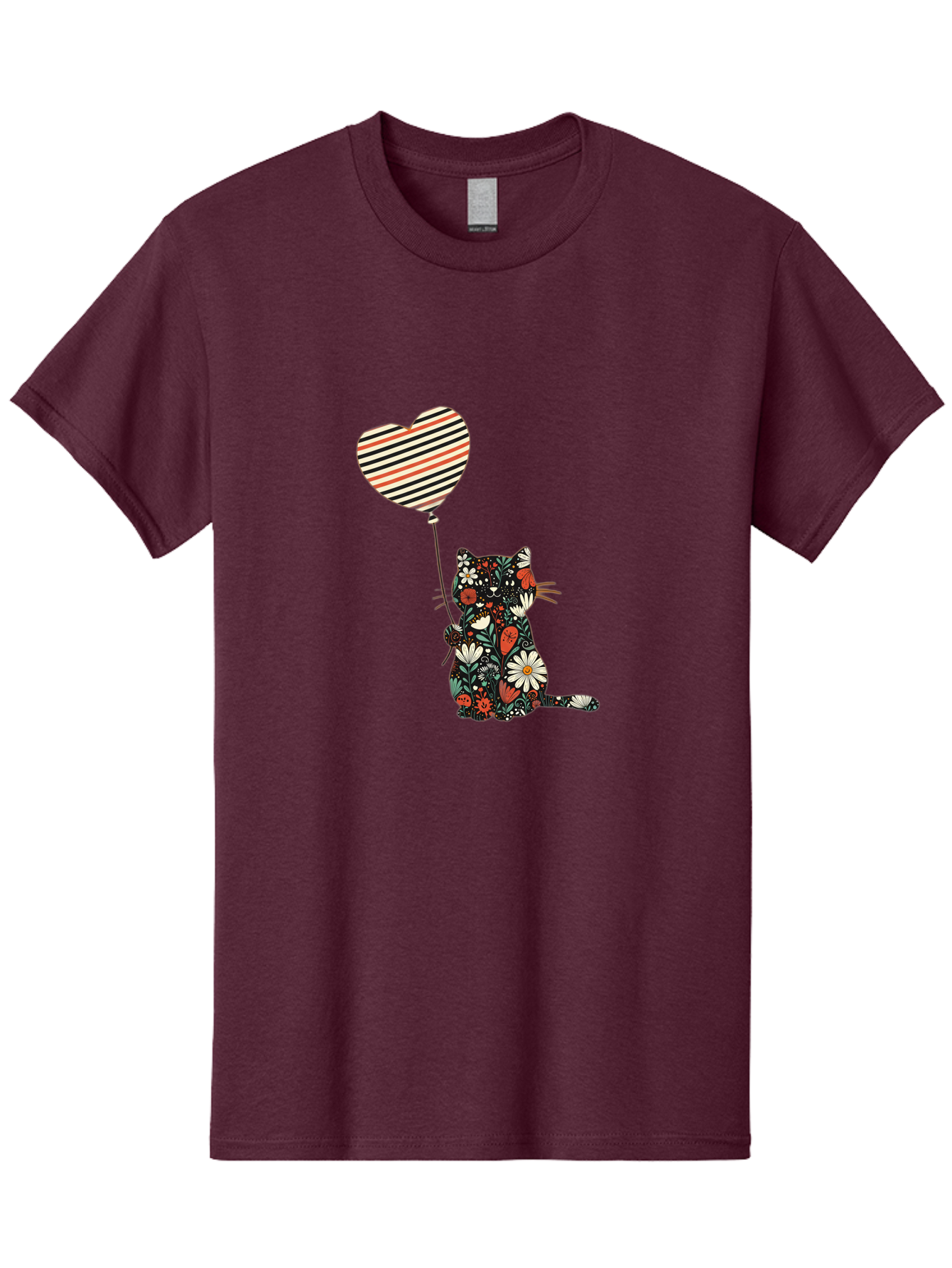 Floral-Cat-Heart-Balloon Men'S Graphic Tee, 100% Cotton, Comfortable Casual Summer Wear, Machine Washable, Vintage Camera, Old Camera, Antique Camera, Black Camera, Classic Photography, Photography Equipment, Nostalgic Device, Film Camera, Bah997
