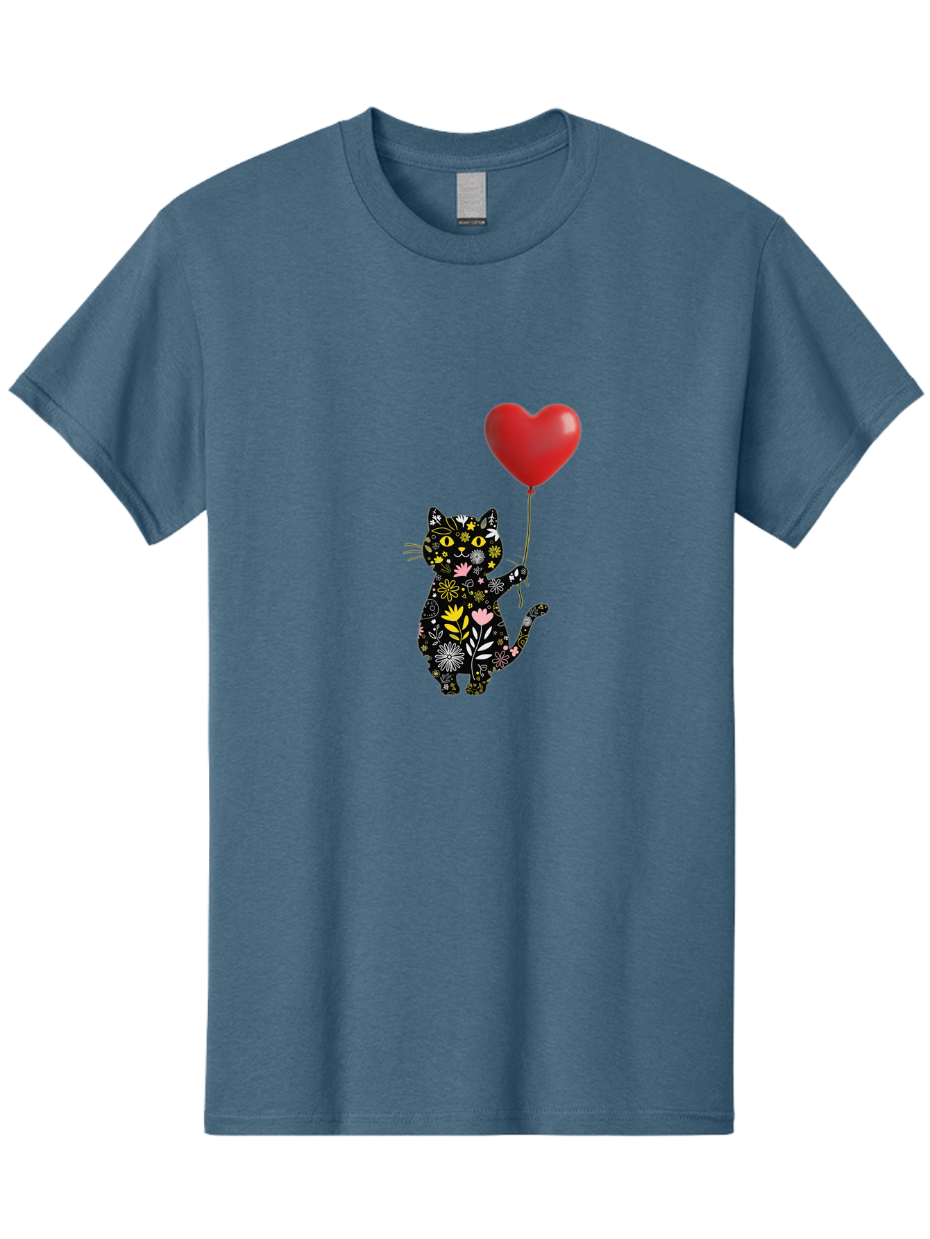 Floral-Cat-With-Heart-Balloon Men'S Graphic Tee, 100% Cotton, Comfortable Casual Summer Wear, Machine Washable, Vintage Camera, Old Camera, Antique Camera, Black Camera, Classic Photography, Photography Equipment, Nostalgic Device, Bah998