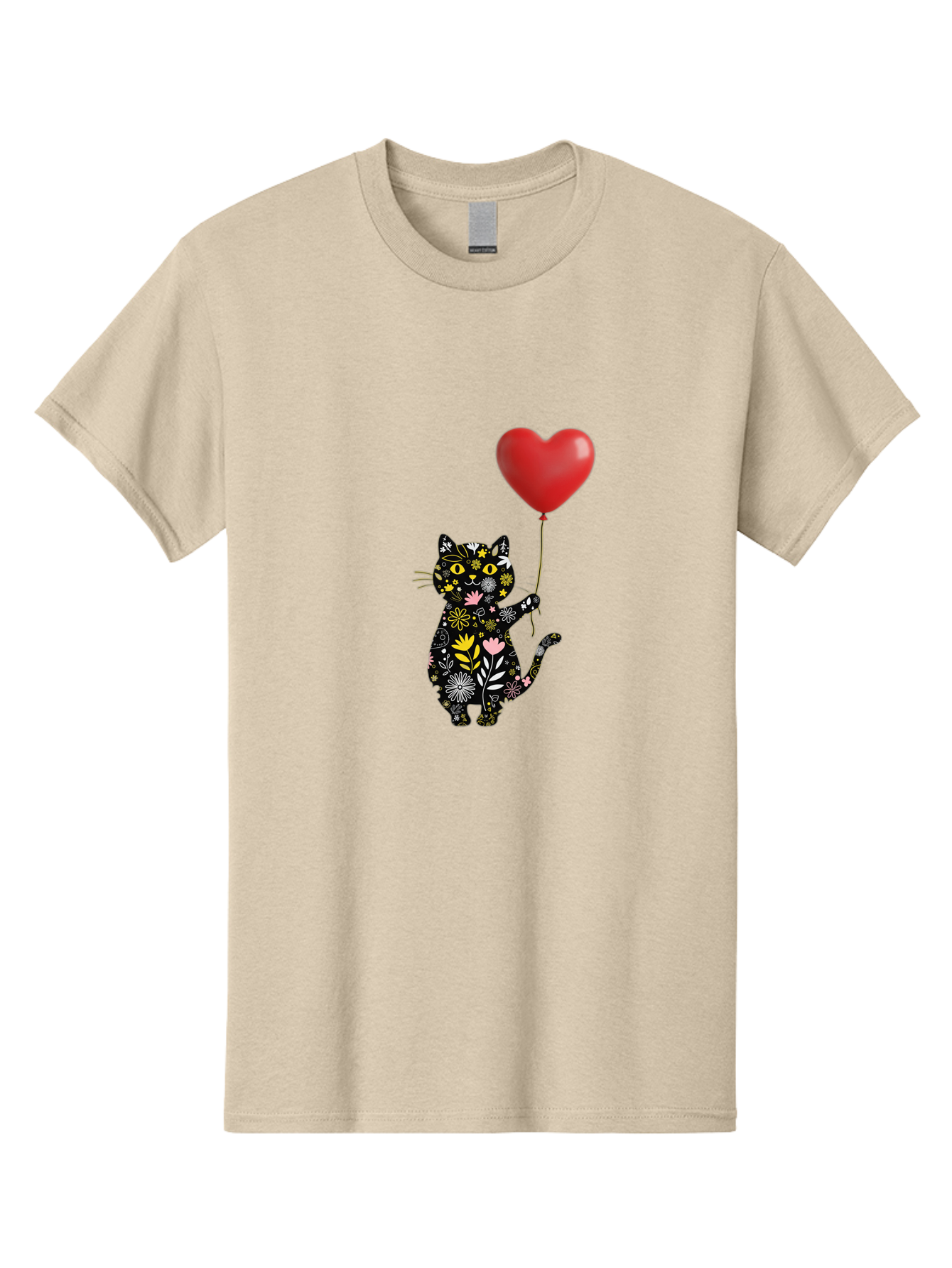 Floral-Cat-With-Heart-Balloon Men'S Graphic Tee, 100% Cotton, Comfortable Casual Summer Wear, Machine Washable, Vintage Camera, Old Camera, Antique Camera, Black Camera, Classic Photography, Photography Equipment, Nostalgic Device, Bah998