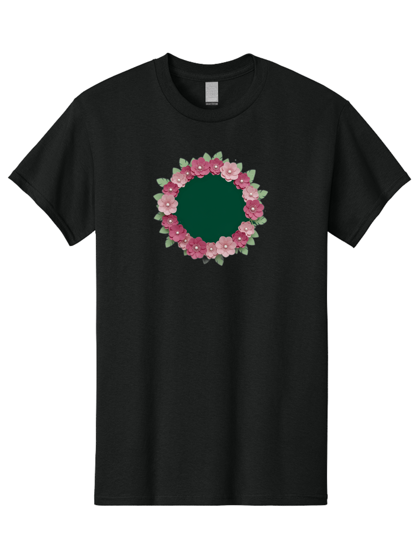 Floral-Wreath-2 Men'S Graphic Tee, 100% Cotton, Comfortable Casual Summer Wear, Machine Washable, Vintage Camera, Old Camera, Antique Camera, Black Camera, Classic Photography, Photography Equipment, Nostalgic Device, Film Camera, Camera Art Bai003
