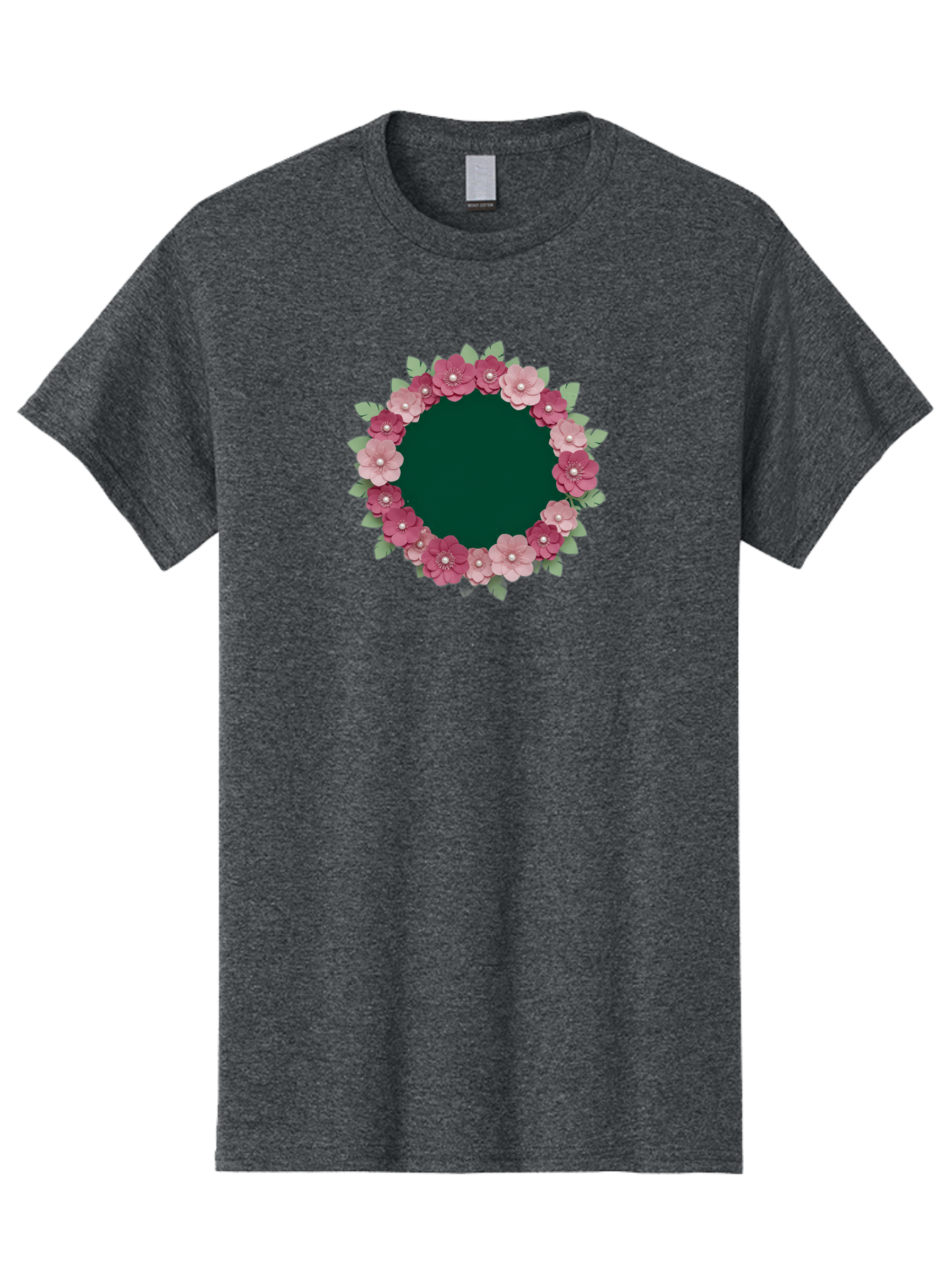 Floral-Wreath-2 Men'S Graphic Tee, 100% Cotton, Comfortable Casual Summer Wear, Machine Washable, Vintage Camera, Old Camera, Antique Camera, Black Camera, Classic Photography, Photography Equipment, Nostalgic Device, Film Camera, Camera Art Bai003