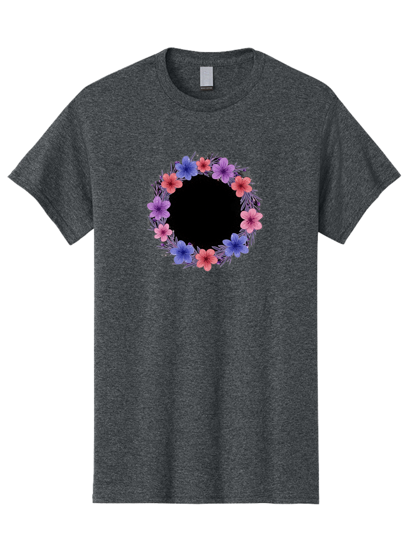 Floral-Wreath-3 Men'S Graphic Tee, 100% Cotton, Comfortable Casual Summer Wear, Machine Washable, Vintage Camera, Old Camera, Antique Camera, Black Camera, Classic Photography, Photography Equipment, Nostalgic Device, Film Camera, Camera Art Bai004