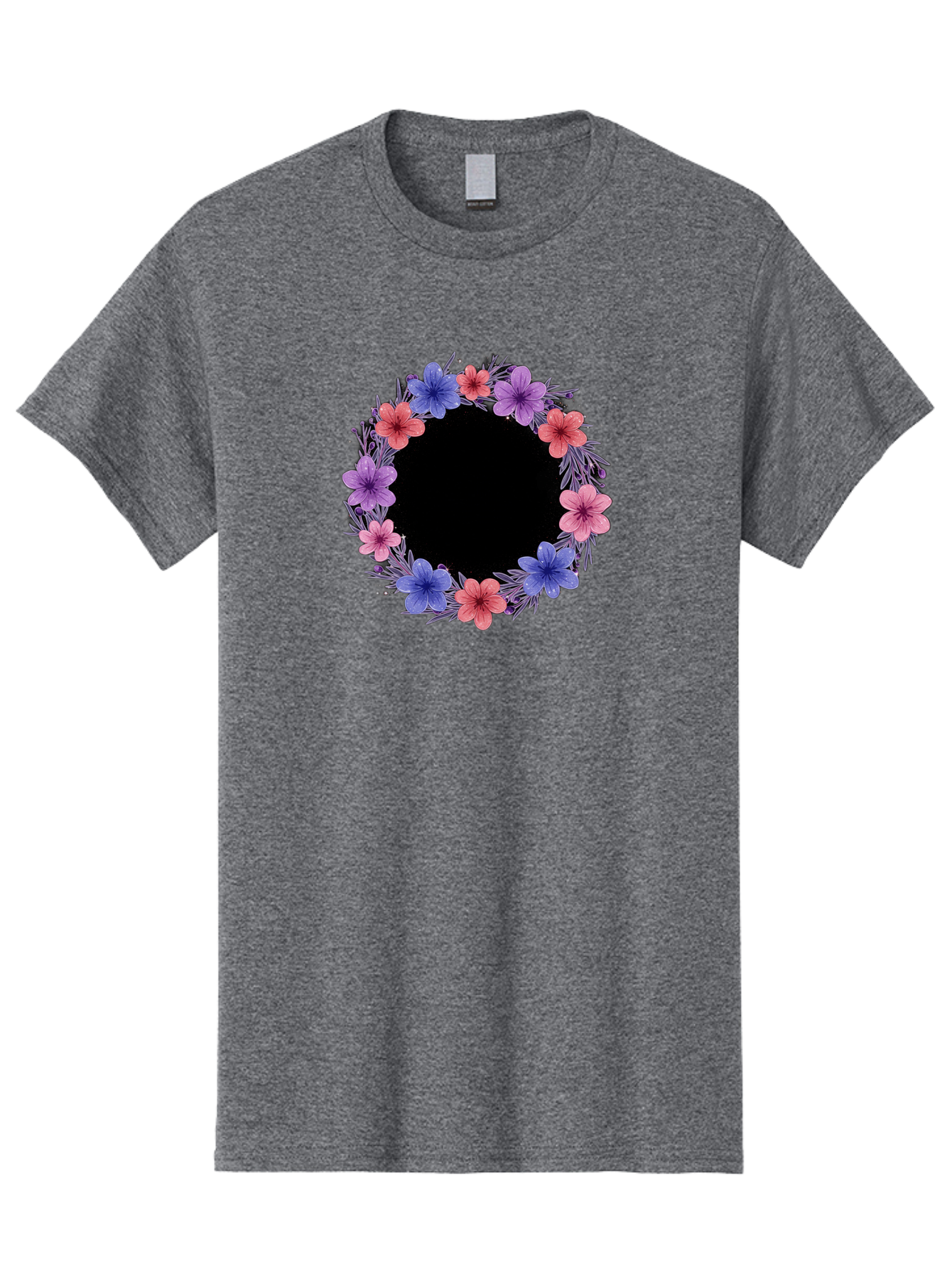 Floral-Wreath-3 Men'S Graphic Tee, 100% Cotton, Comfortable Casual Summer Wear, Machine Washable, Vintage Camera, Old Camera, Antique Camera, Black Camera, Classic Photography, Photography Equipment, Nostalgic Device, Film Camera, Camera Art Bai004