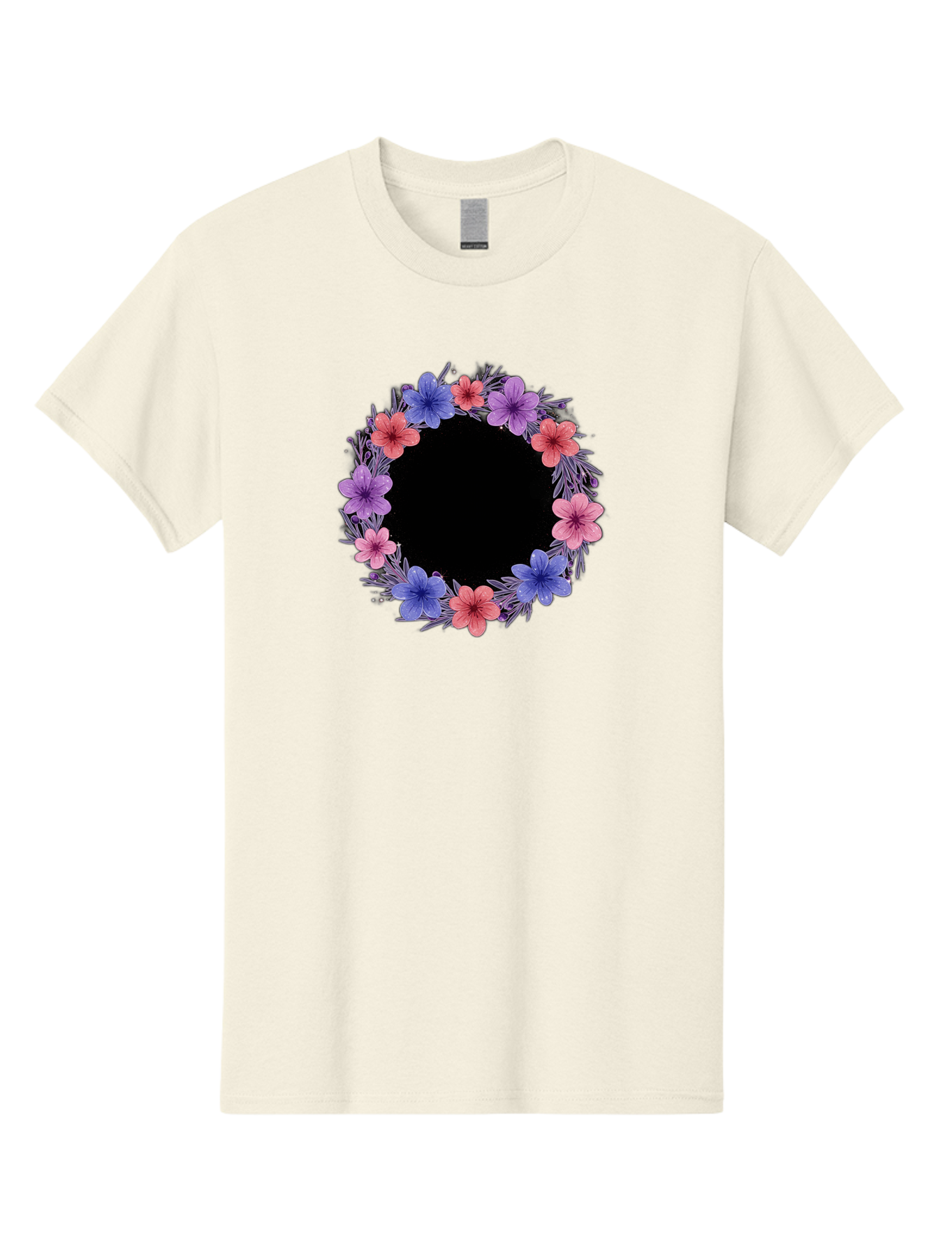 Floral-Wreath-3 Men'S Graphic Tee, 100% Cotton, Comfortable Casual Summer Wear, Machine Washable, Vintage Camera, Old Camera, Antique Camera, Black Camera, Classic Photography, Photography Equipment, Nostalgic Device, Film Camera, Camera Art Bai004