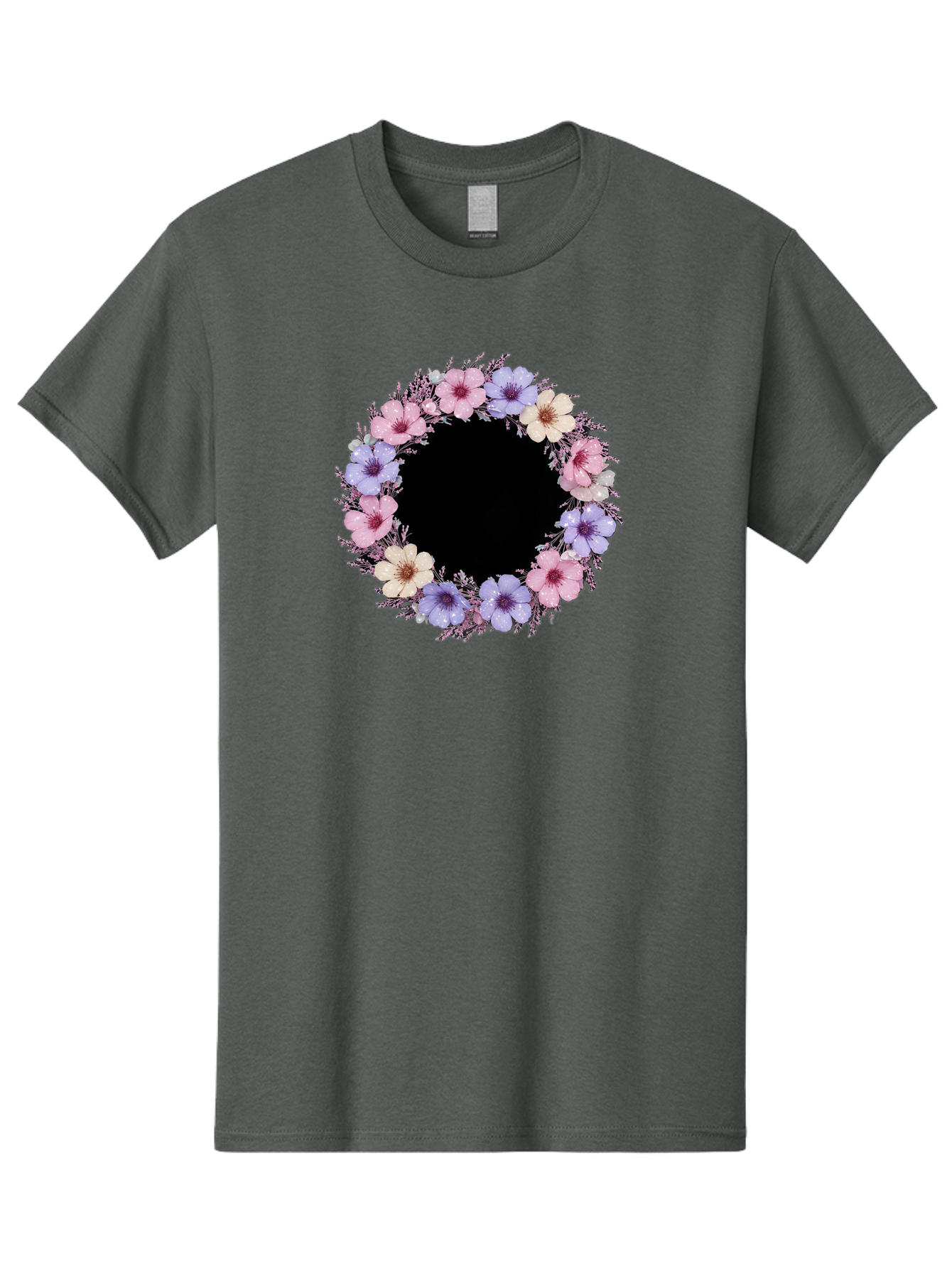 Floral-Wreath Men'S Graphic Tee, 100% Cotton, Comfortable Casual Summer Wear, Machine Washable, Vintage Camera, Old Camera, Antique Camera, Black Camera, Classic Photography, Photography Equipment, Nostalgic Device, Film Camera, Camera Art Bai005