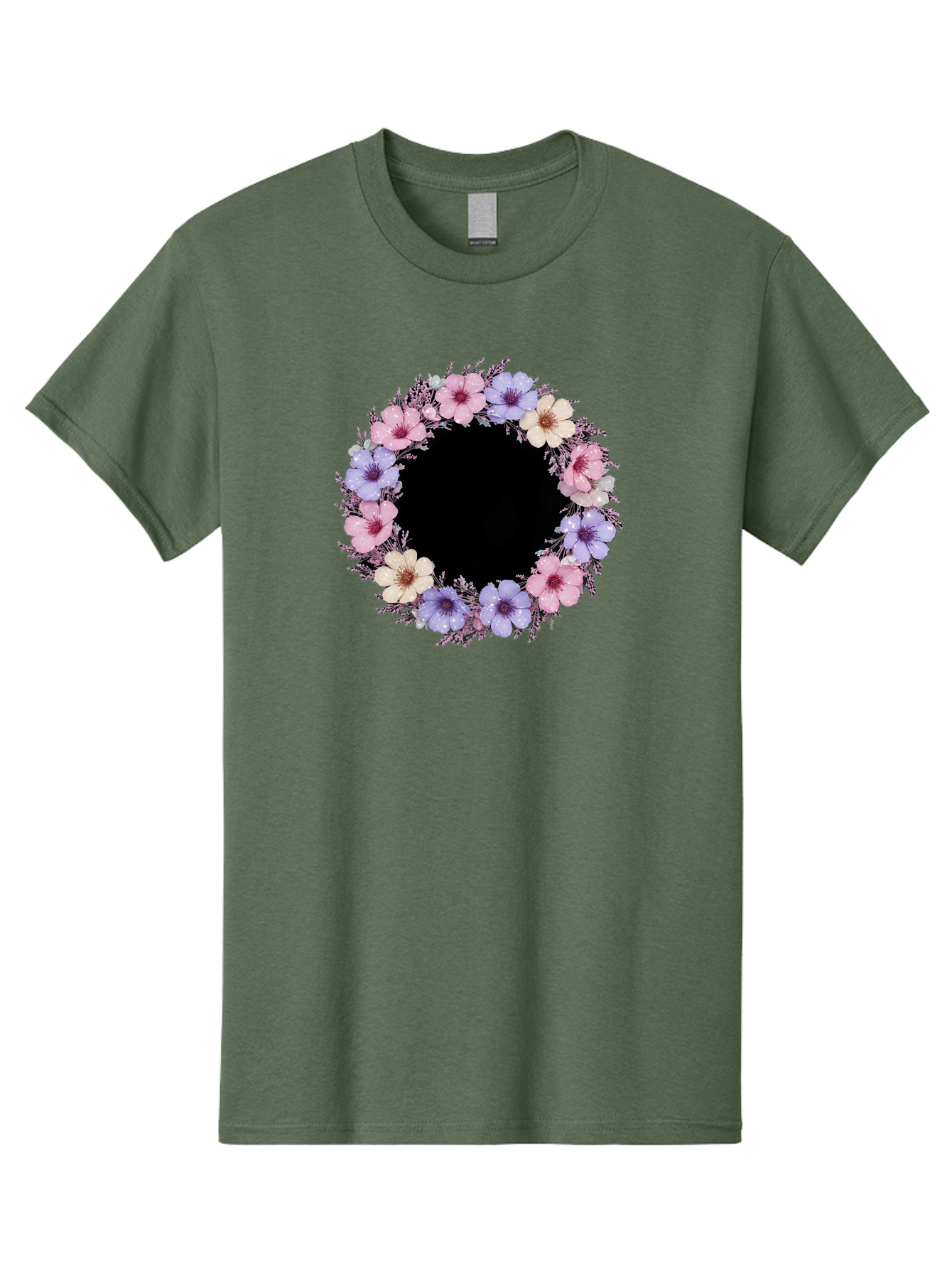 Floral-Wreath Men'S Graphic Tee, 100% Cotton, Comfortable Casual Summer Wear, Machine Washable, Vintage Camera, Old Camera, Antique Camera, Black Camera, Classic Photography, Photography Equipment, Nostalgic Device, Film Camera, Camera Art Bai005