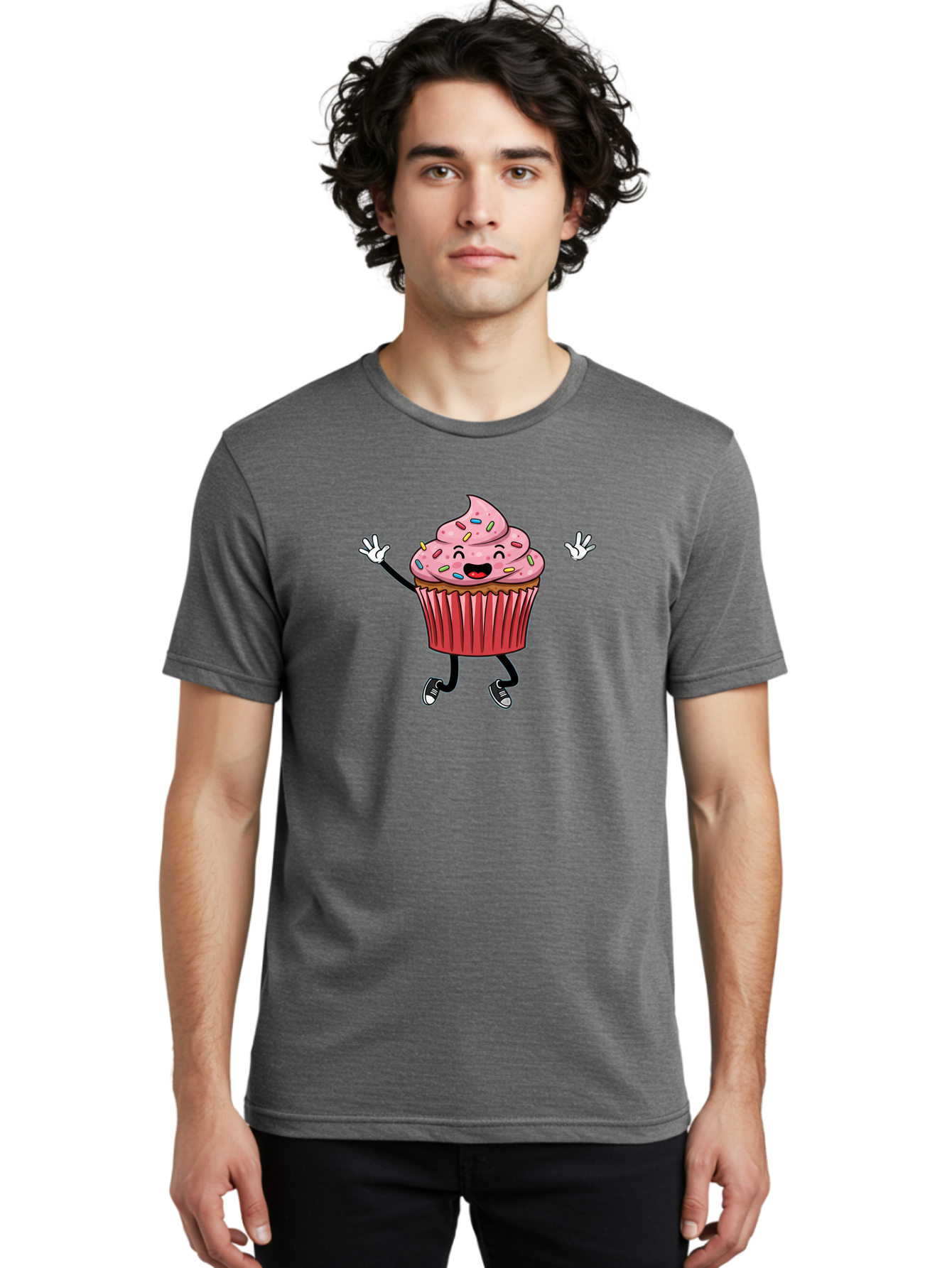 Frosted-Cupcake Men'S Graphic Tee, 100% Cotton, Comfortable Casual Summer Wear, Machine Washable, Vintage Camera, Old Camera, Antique Camera, Black Camera, Classic Photography, Photography Equipment, Nostalgic Device, Film Camera, Camera Art Bai011