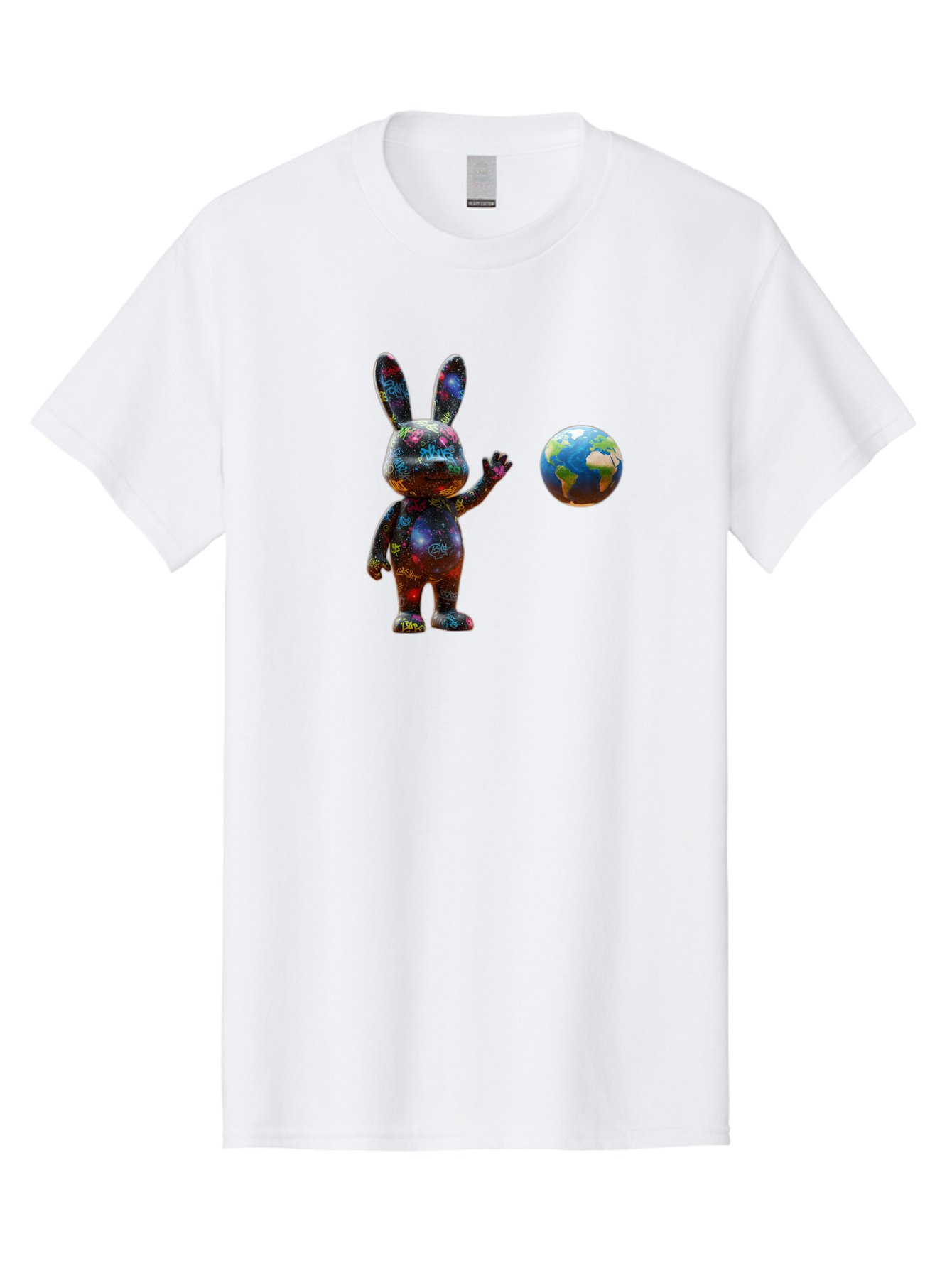 Galaxy-Bunny-3 Men'S Graphic Tee, 100% Cotton, Comfortable Casual Summer Wear, Machine Washable, Vintage Camera, Old Camera, Antique Camera, Black Camera, Classic Photography, Photography Equipment, Nostalgic Device, Film Camera, Camera Art Bai015