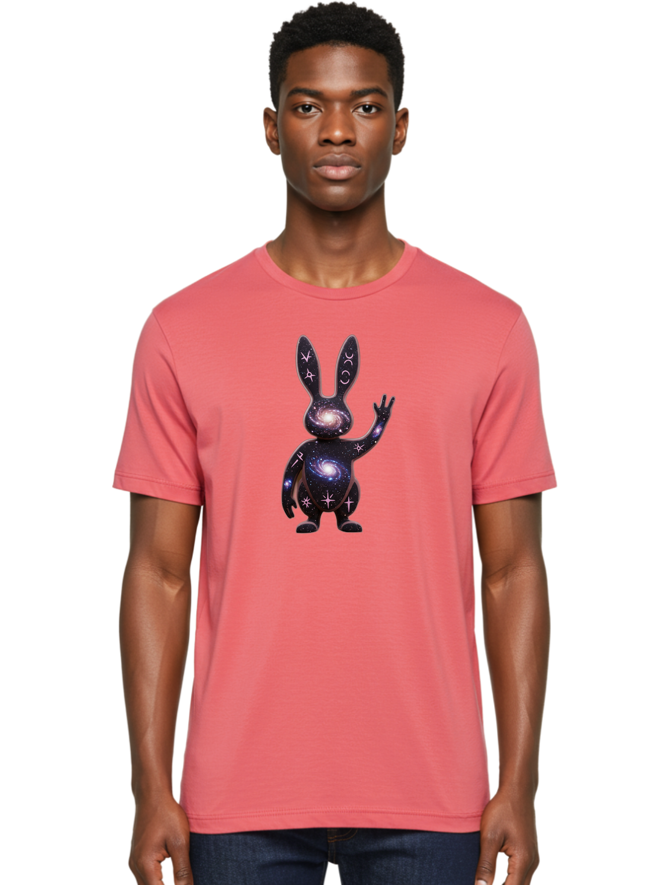 Galaxy-Bunny-4 Men'S Graphic Tee, 100% Cotton, Comfortable Casual Summer Wear, Machine Washable, Vintage Camera, Old Camera, Antique Camera, Black Camera, Classic Photography, Photography Equipment, Nostalgic Device, Film Camera, Camera Art Bai016