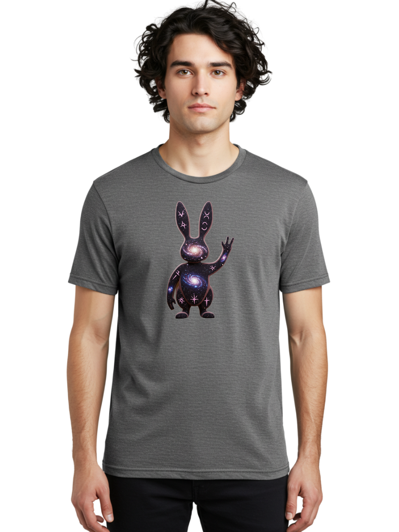 Galaxy-Bunny-4 Men'S Graphic Tee, 100% Cotton, Comfortable Casual Summer Wear, Machine Washable, Vintage Camera, Old Camera, Antique Camera, Black Camera, Classic Photography, Photography Equipment, Nostalgic Device, Film Camera, Camera Art Bai016