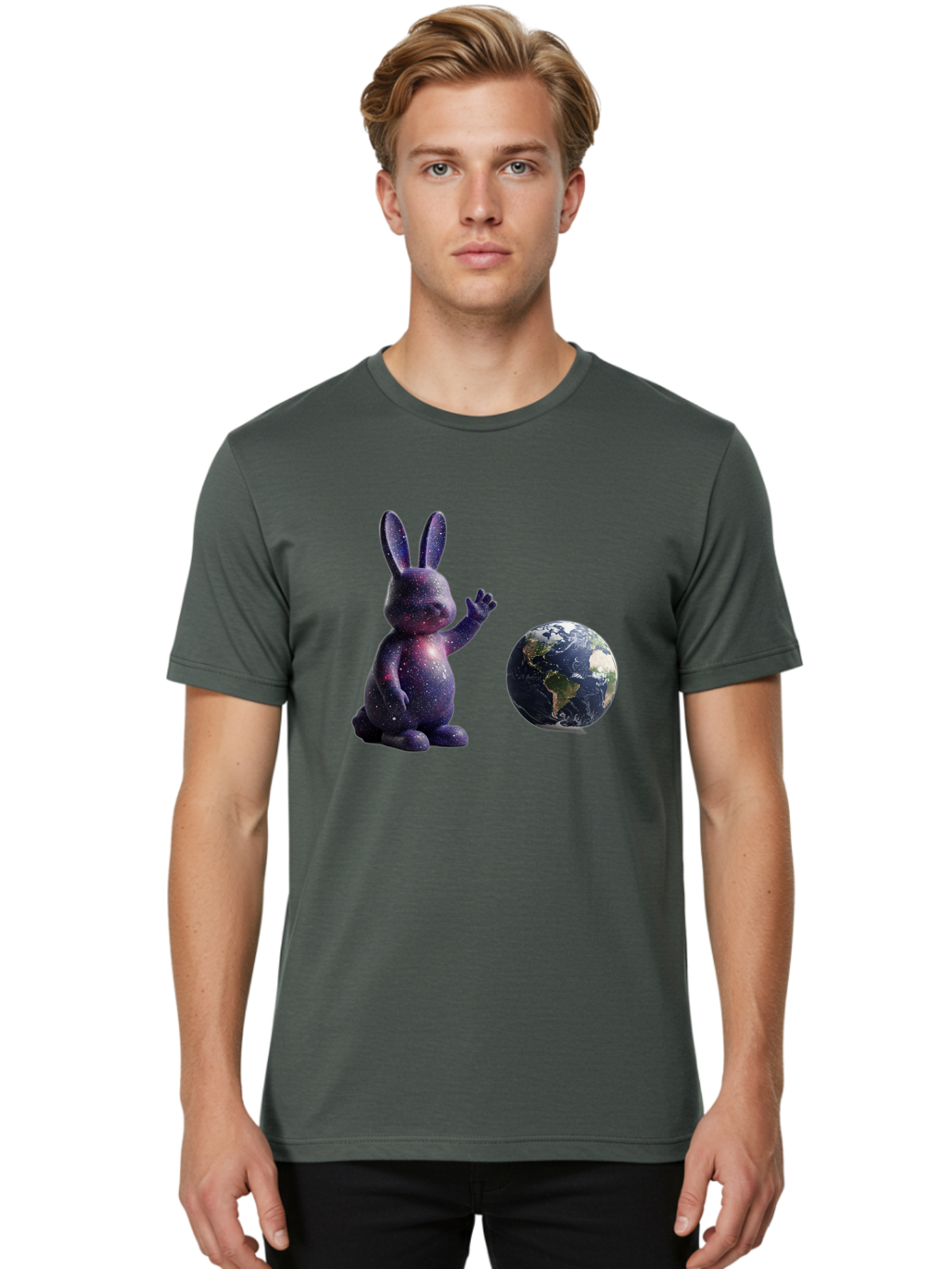 Galaxy-Bunny-6 Men'S Graphic Tee, 100% Cotton, Comfortable Casual Summer Wear, Machine Washable, Vintage Camera, Old Camera, Antique Camera, Black Camera, Classic Photography, Photography Equipment, Nostalgic Device, Film Camera, Camera Art Bai018