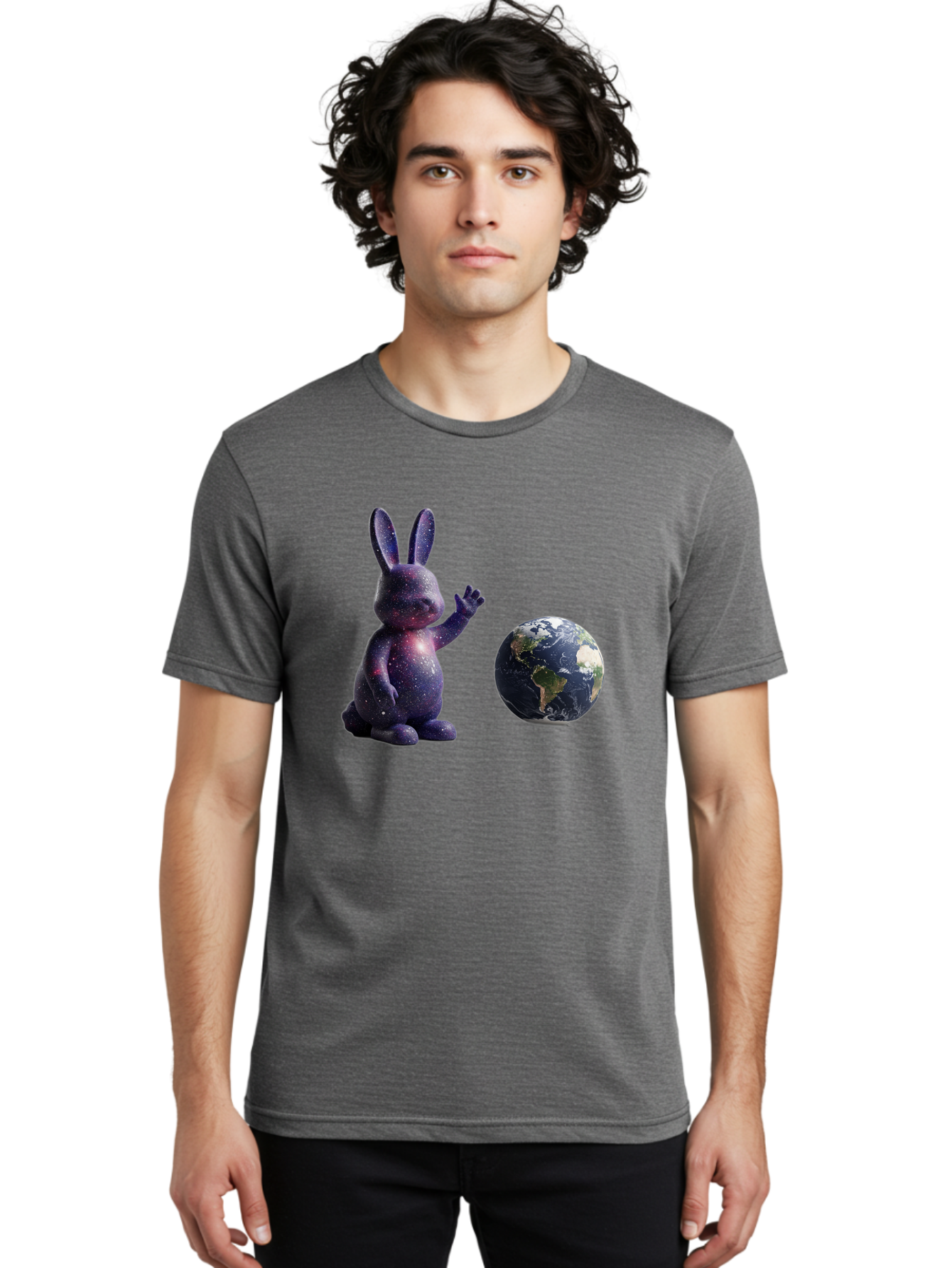 Galaxy-Bunny-6 Men'S Graphic Tee, 100% Cotton, Comfortable Casual Summer Wear, Machine Washable, Vintage Camera, Old Camera, Antique Camera, Black Camera, Classic Photography, Photography Equipment, Nostalgic Device, Film Camera, Camera Art Bai018