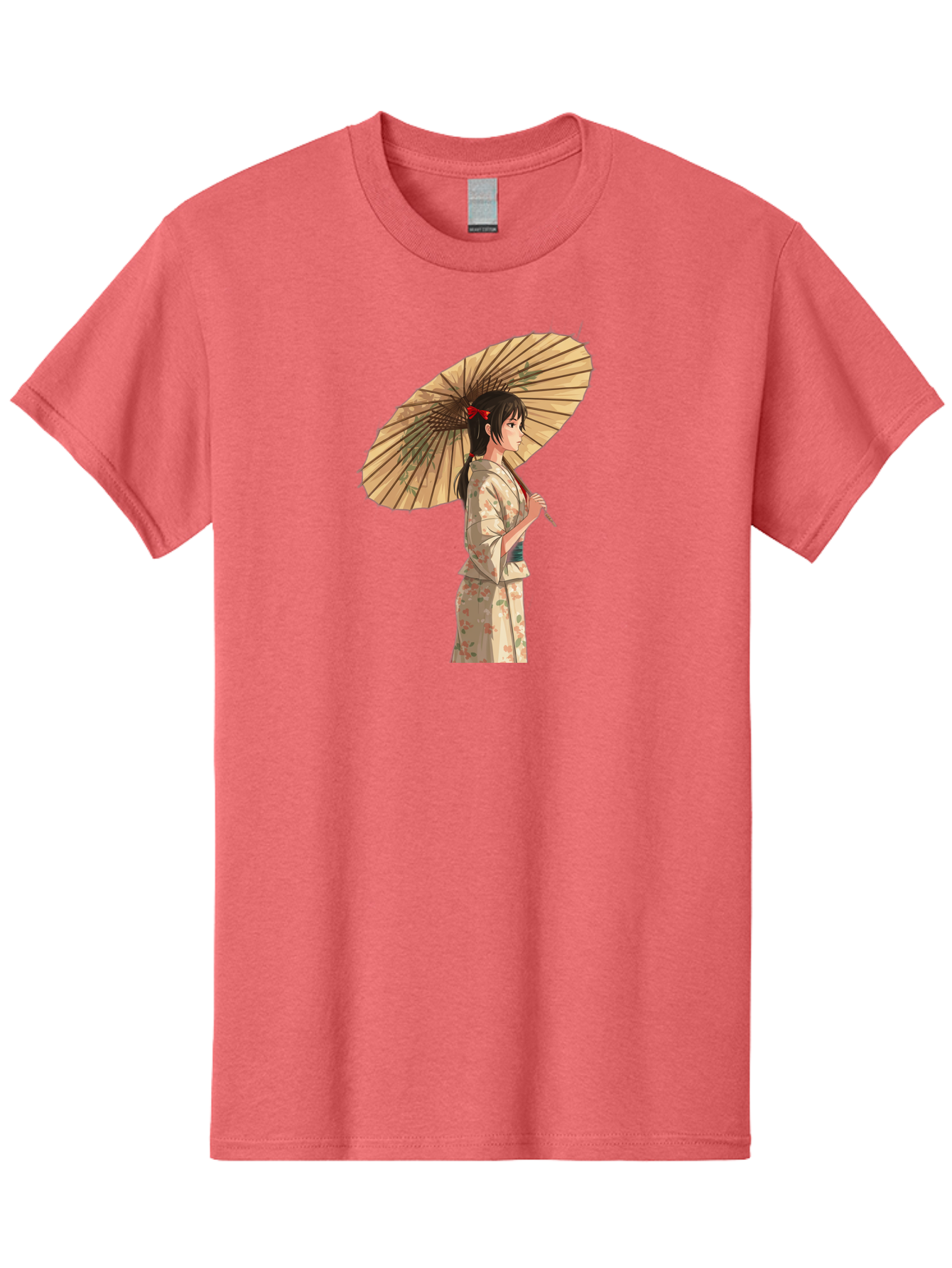 Geisha-With-Parasol Men'S Graphic Tee, 100% Cotton, Comfortable Casual Summer Wear, Machine Washable, Vintage Camera, Old Camera, Antique Camera, Black Camera, Classic Photography, Photography Equipment, Nostalgic Device, Film Camera, Bai023